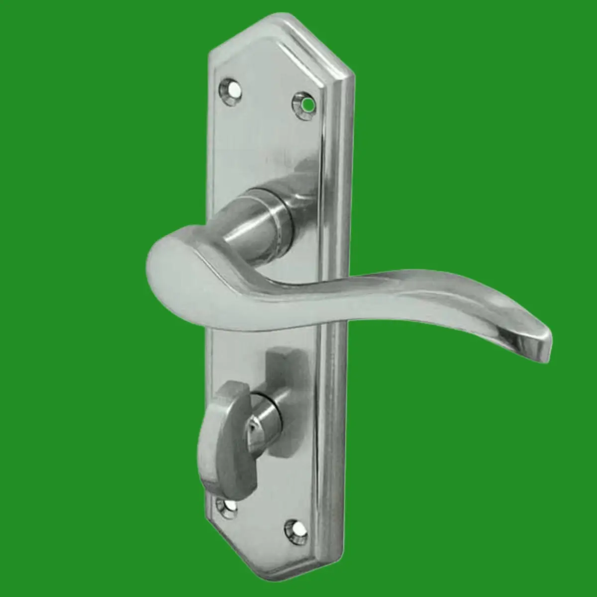 1 Pair Frelan Paris Suite Lever Latch Bathroom Lock Door Handle Set Satin Chrome