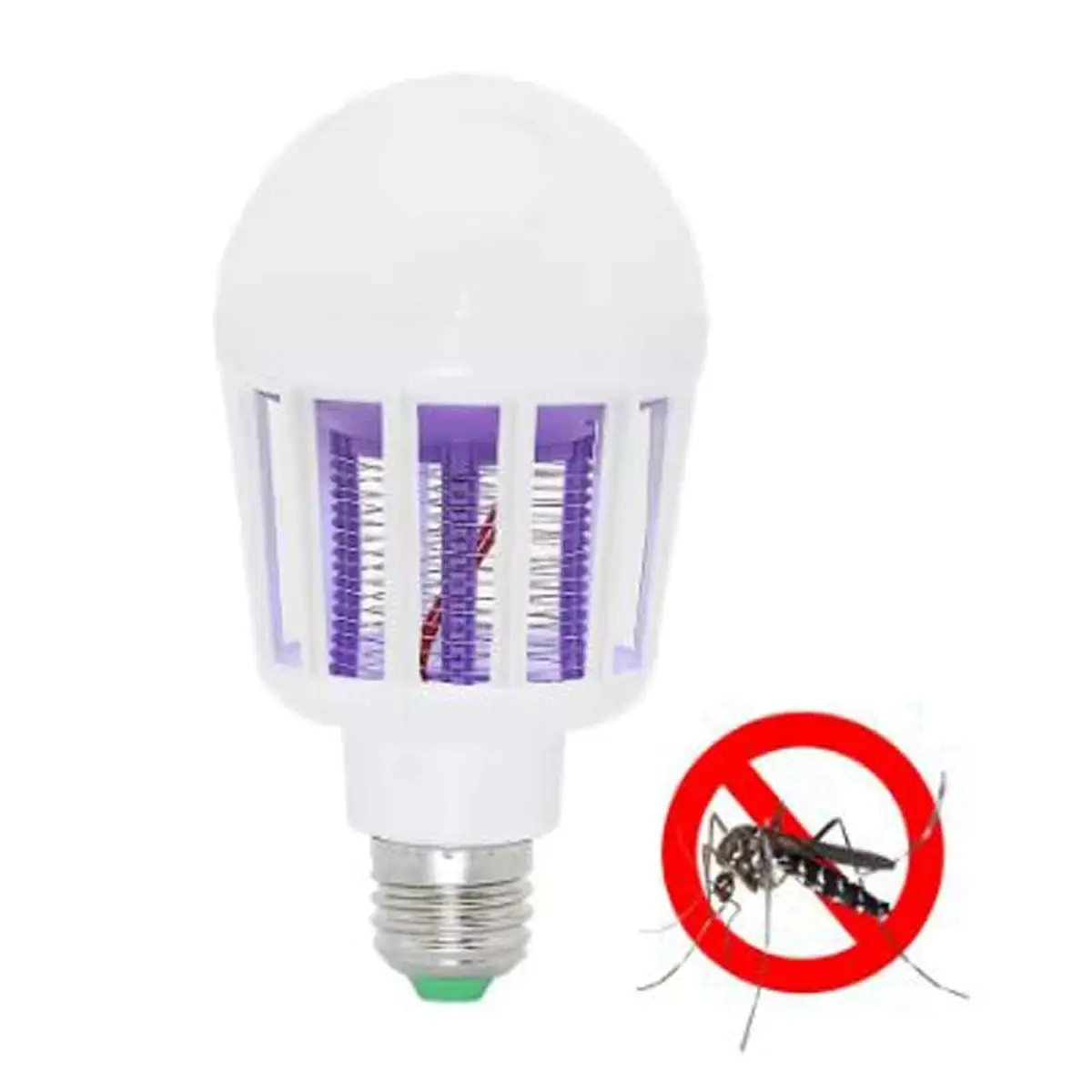 1x 9W LED ES E27 UV Insect Mosquito Zapper Killer, 2 in 1 Night Light Bulb Lamp