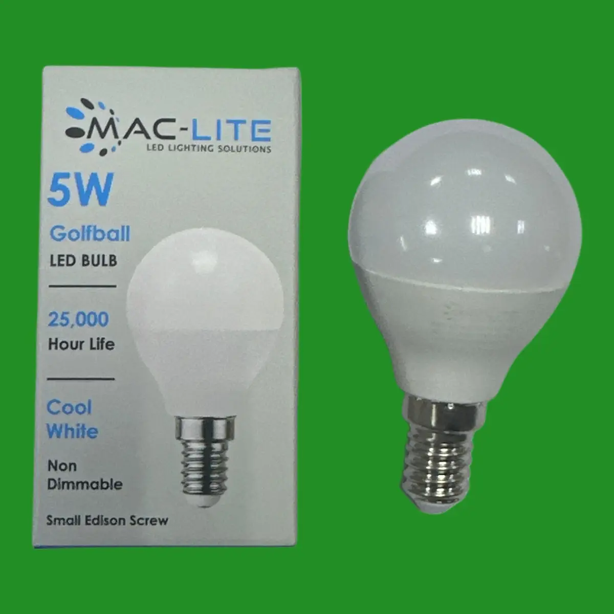4x 5W (=40W) LED Round Golf Light Bulbs 6000K Daylight Cool White SES E14 Lamps