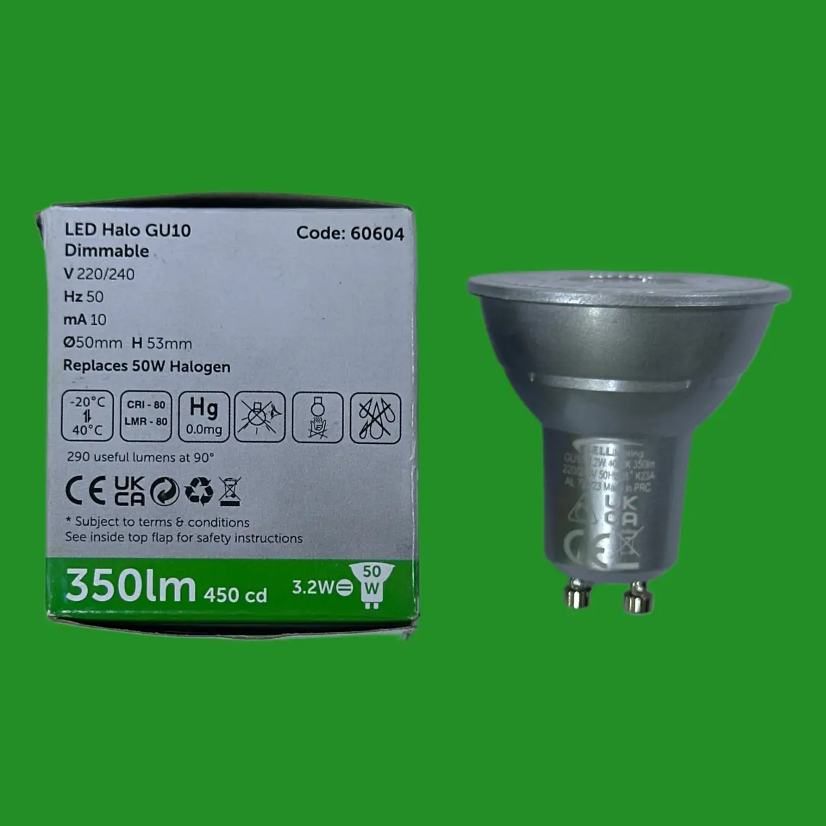 3.2W (=50W) BELL Dimmable LED Halo GU10 2-Pin 4000K Reflector Spot Light Bulb - image 2 | Free standard UK delivery included | Discount Quality Products