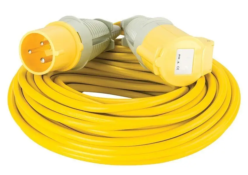 32A 110V 3 Core 4mm Arctic Grade 3 Pin Male to Female CEE Extension Lead 14m