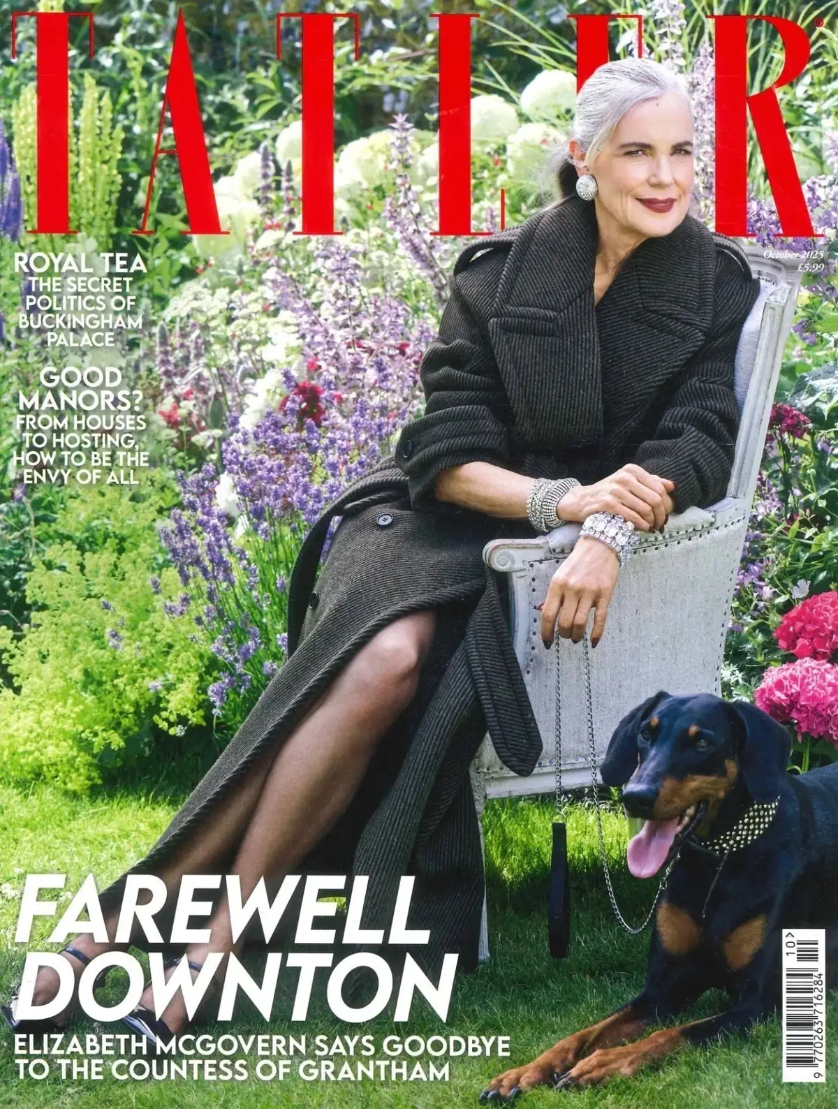 TATLER Magazine: Elizabeth McGovern Leaves Downton Abbey, King Charles, Oct 2025