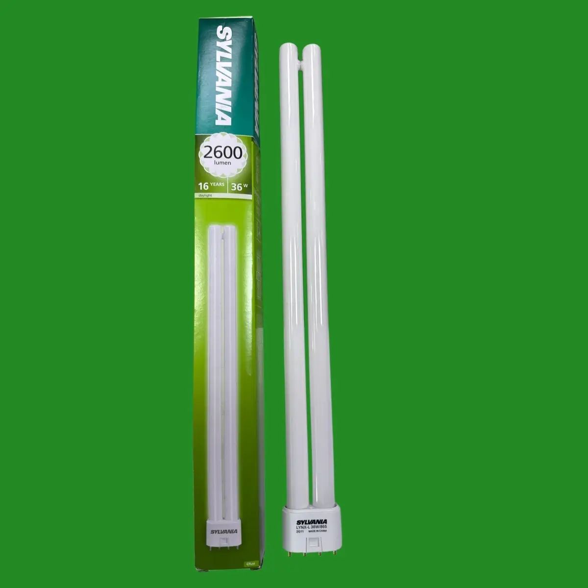 36W Sylvania 2G11 Dimmable CFL Light Bulb Lynx L, 4 Pin PLL 6500K Daylight 410mm - image 2 | Free standard UK delivery included | Discount Quality Products