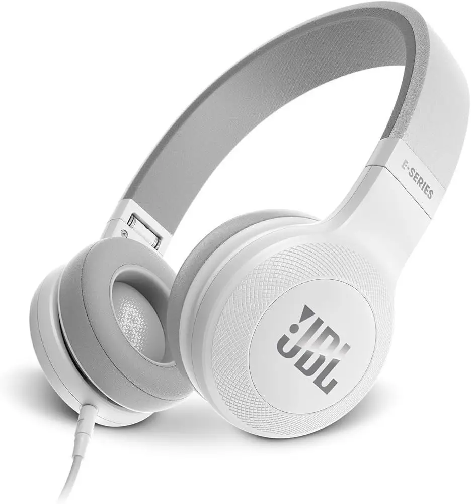 1x JBL E35 Signature Sound On-Ear Wired Headphone with Mic, White, 3.5mm Jack