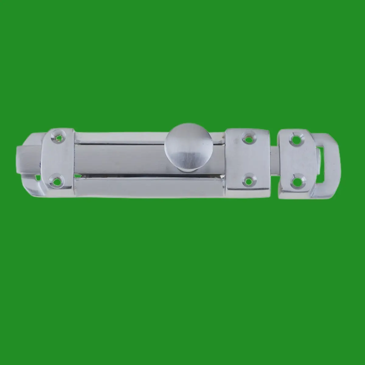 Frelan JEDO 205mm Contract Surface Door Bolt, Satin Chrome on Brass JV179BSC