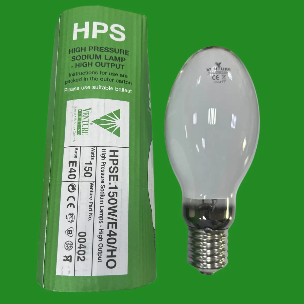 150W Venture HPS High Pressure Sodium SON-E Elliptical Light Bulb Lamp GES E40