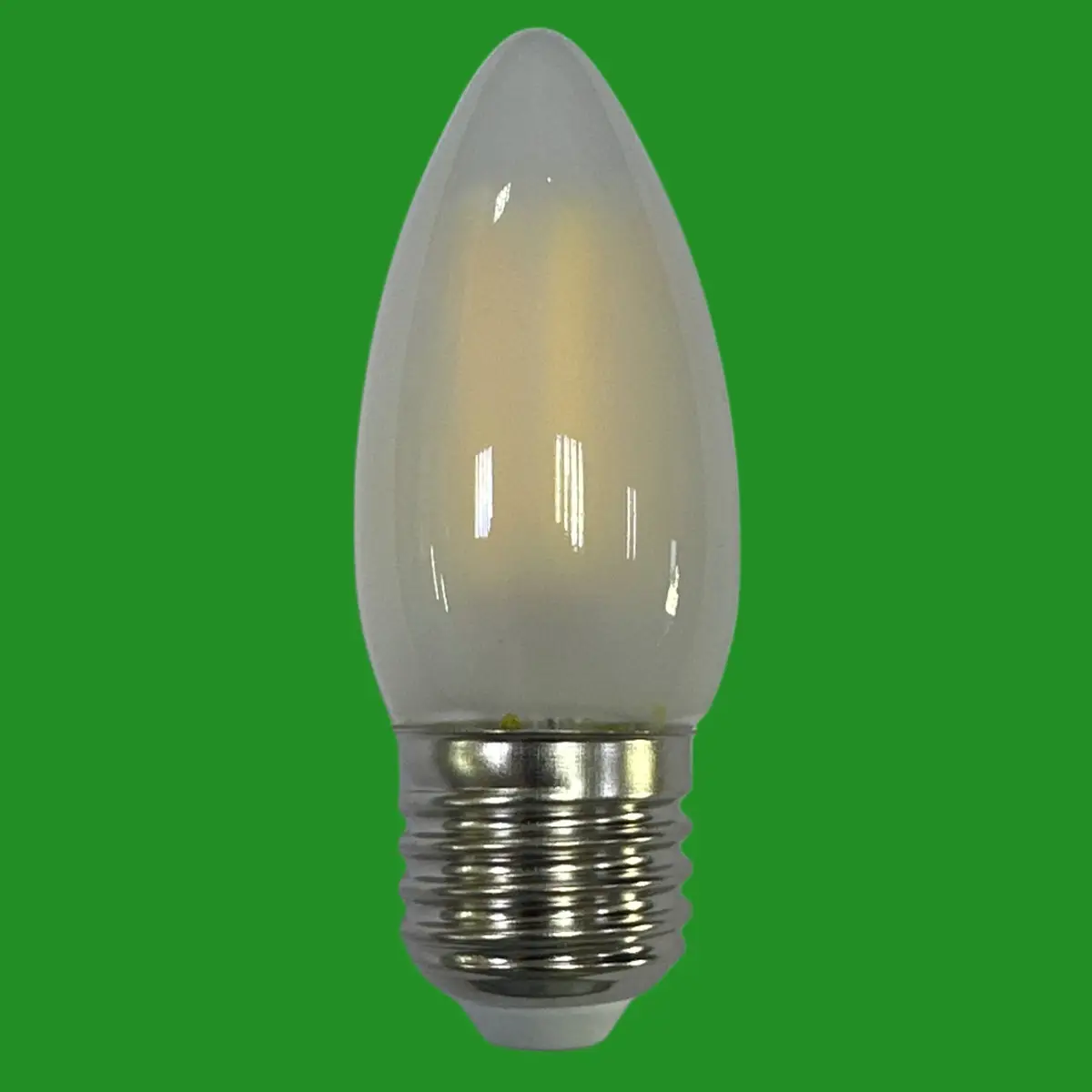 4x 2W (=25W) Knightsbridge Frosted LED Filament Candle Light Bulbs 3000K ES E27 - image 3 | Free standard UK delivery included | Discount Quality Products