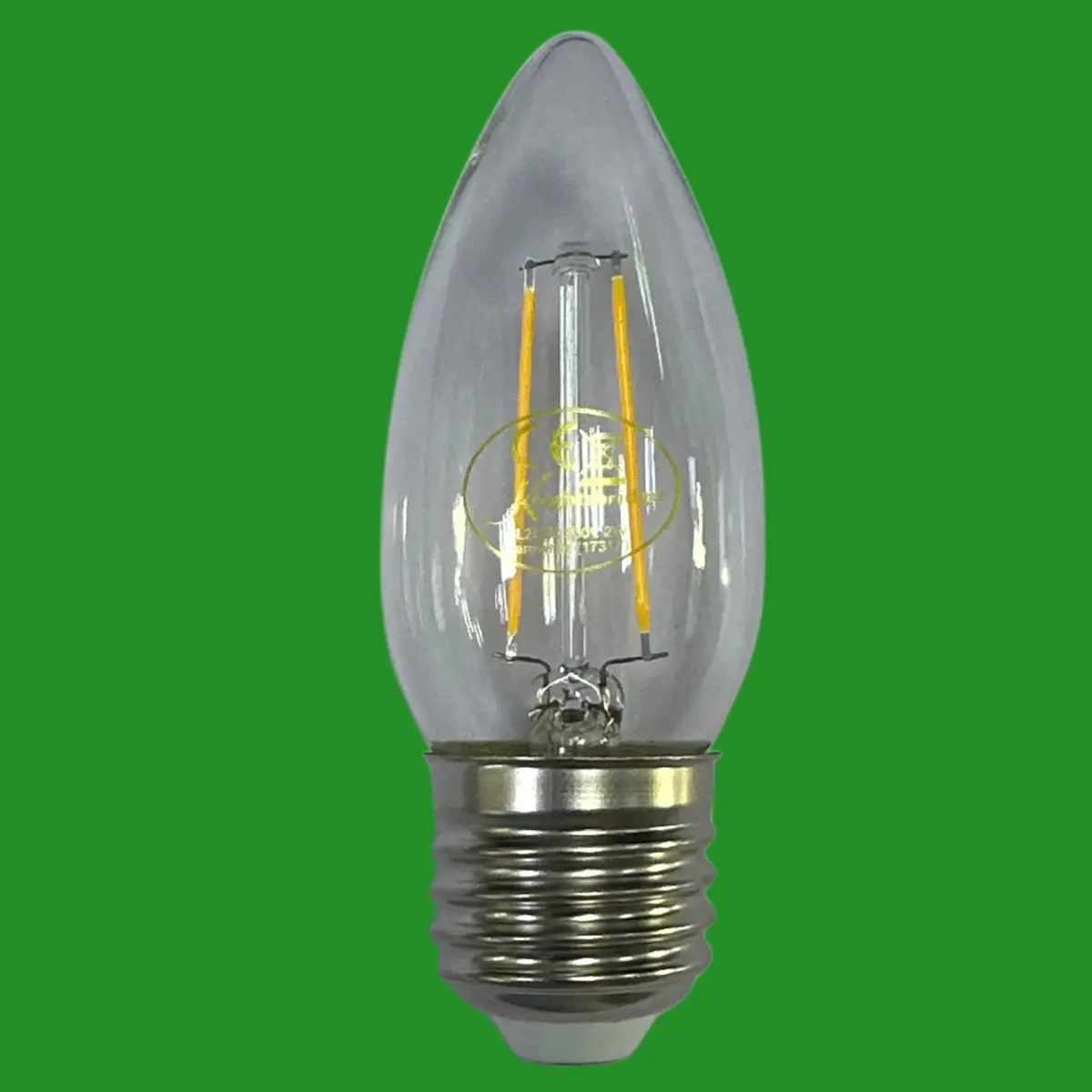4x 2W (=25W) Knightsbridge Clear LED Filament Candle Light Bulbs 3000K ES E27 - image 3 | Free standard UK delivery included | Discount Quality Products