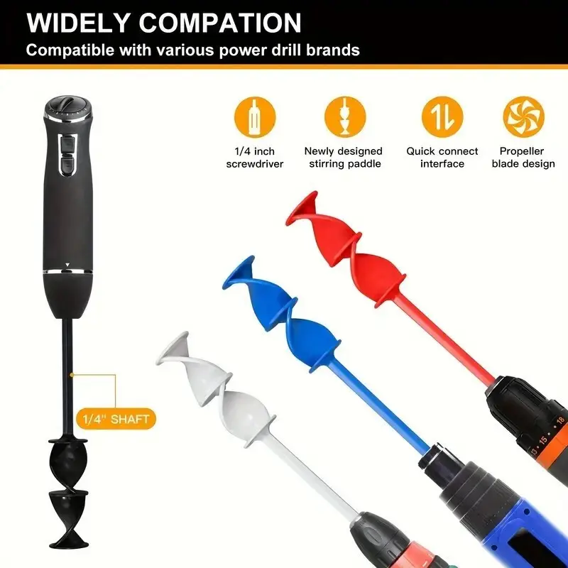 4x Resin Mixer Paddles For Paint Resin Epoxy Mixing Stirrer Attachment For Drill - image 2 | Free standard UK delivery included | Discount Quality Products