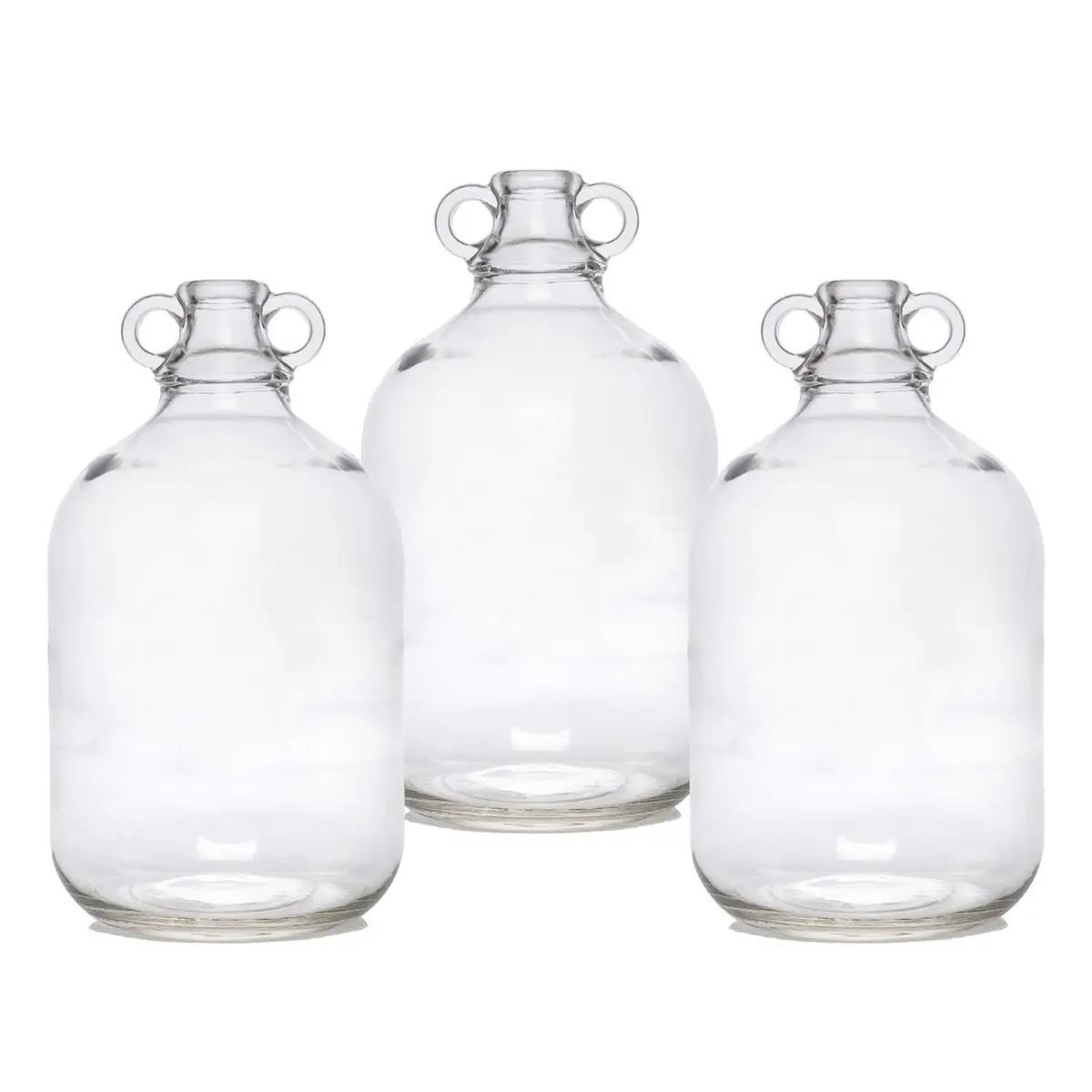 3x 5 Litre Demijohn Clear Glass Container Jar Bottle Beer Wine Making Home Brews