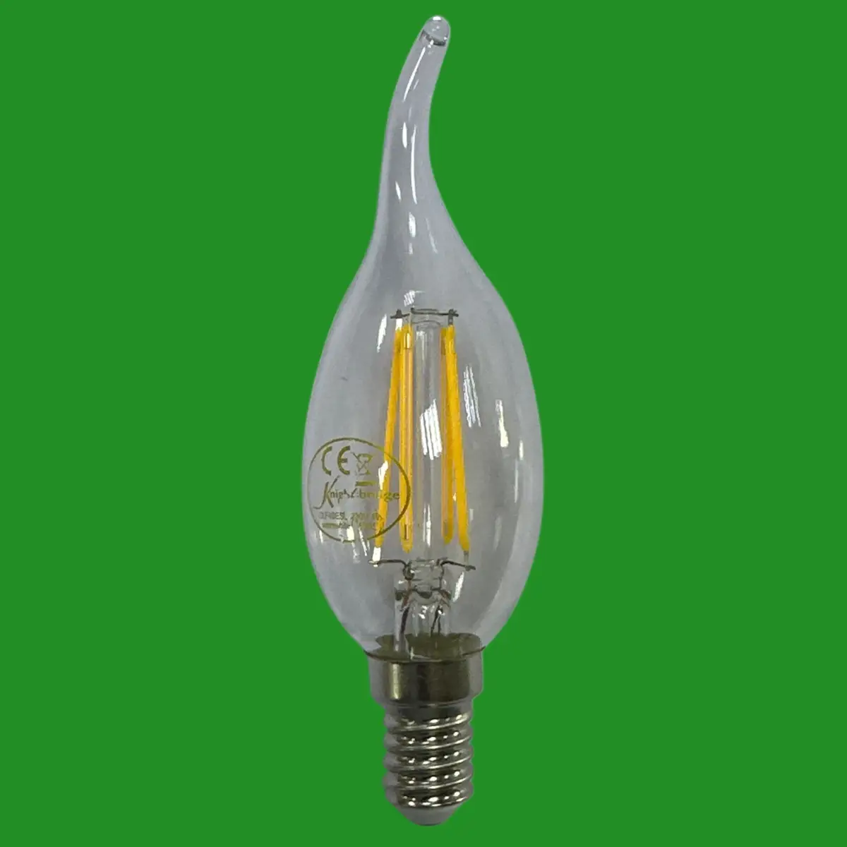 2x 4W (=40W) Knightsbridge Bent Tip LED Filament Candle Light Bulbs SES E14 Lamp - image 3 | Free standard UK delivery included | Discount Quality Products