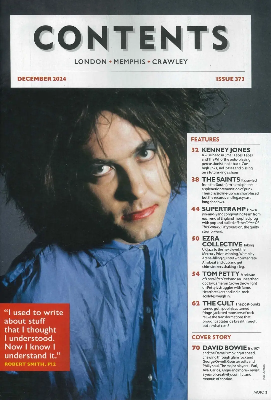 Mojo Magazine: Free 15-Track CD, David Bowie, Kenney Jones, The Cure, Dec 2024 - image 2 | Free standard UK delivery included | Discount Quality Products
