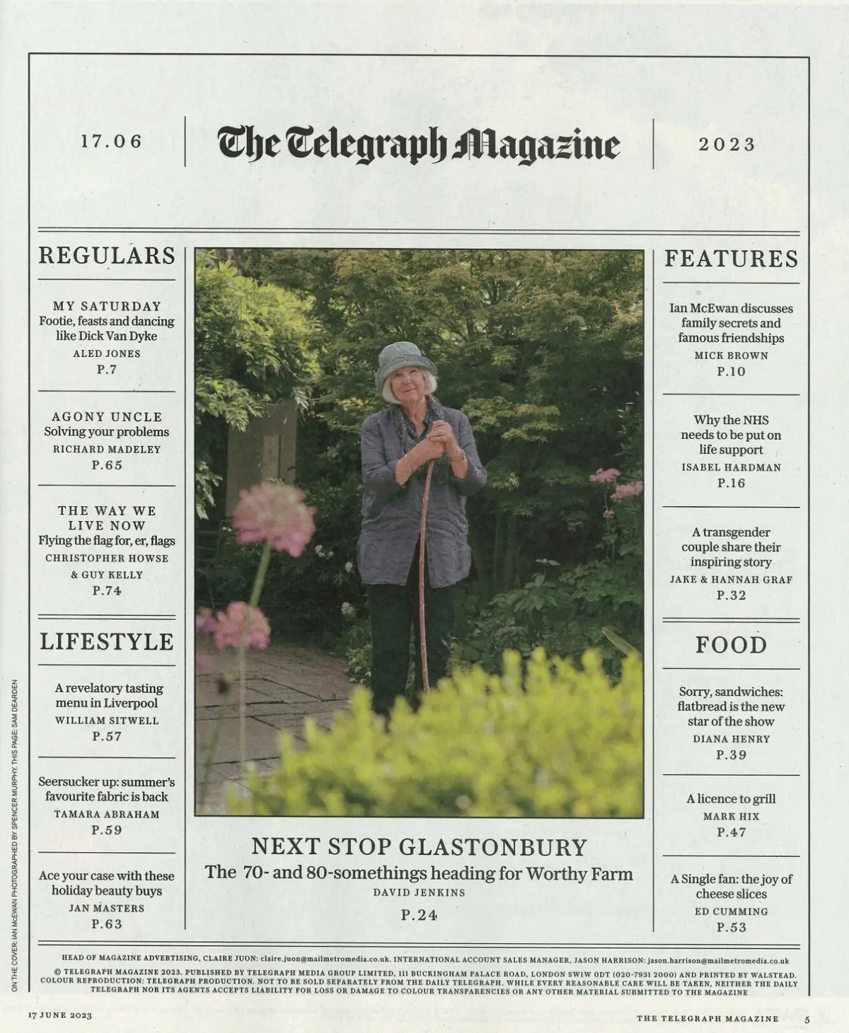 Telegraph Magazine, Ian McEwan, Aled Jones, Richard Madeley, Trans, 17.6.23 - image 2 | Free standard UK delivery included | Discount Quality Products