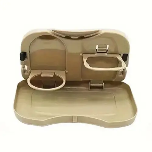 Universal Car Seat Back Folding Food Tray With Drink Holder, Car Rear Seat Table