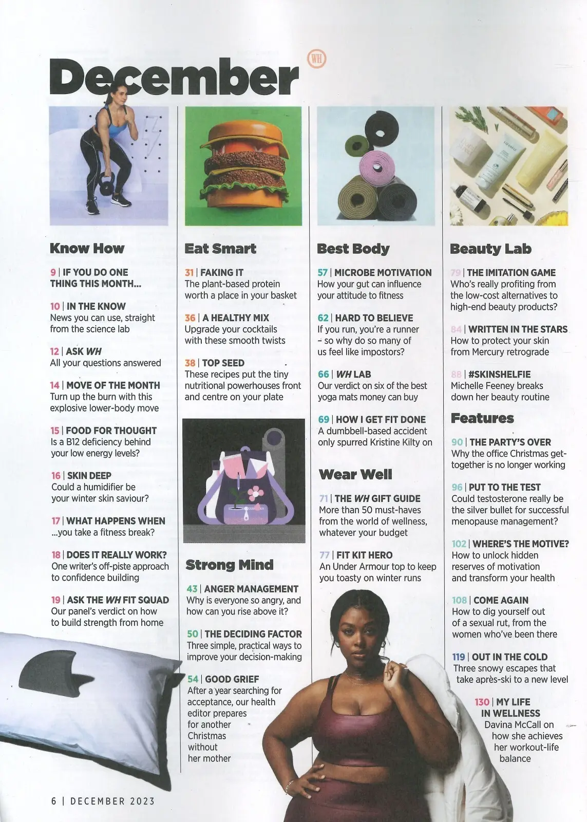 Women's Health Magazine: Amy Dowden, Davina McCall, Fitness, Workouts, Dec 2023 - image 2 | Free standard UK delivery included | Discount Quality Products