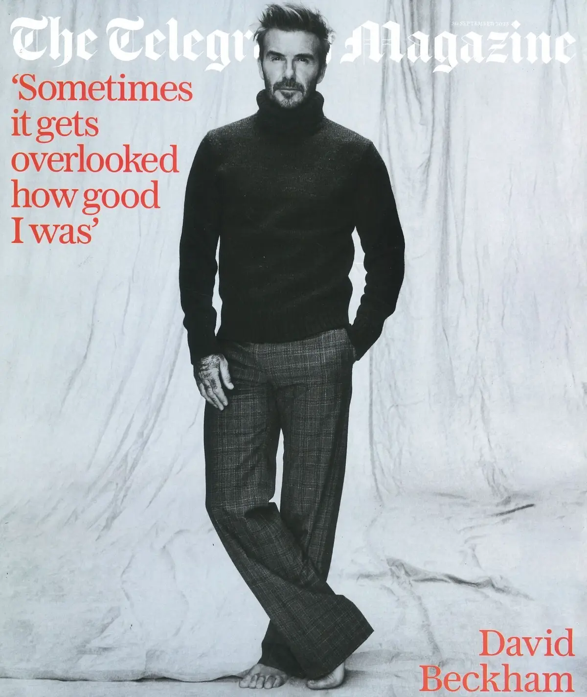 Telegraph Magazine, David Beckham, Jay Blades, William Sitwell, West End 30.9.23