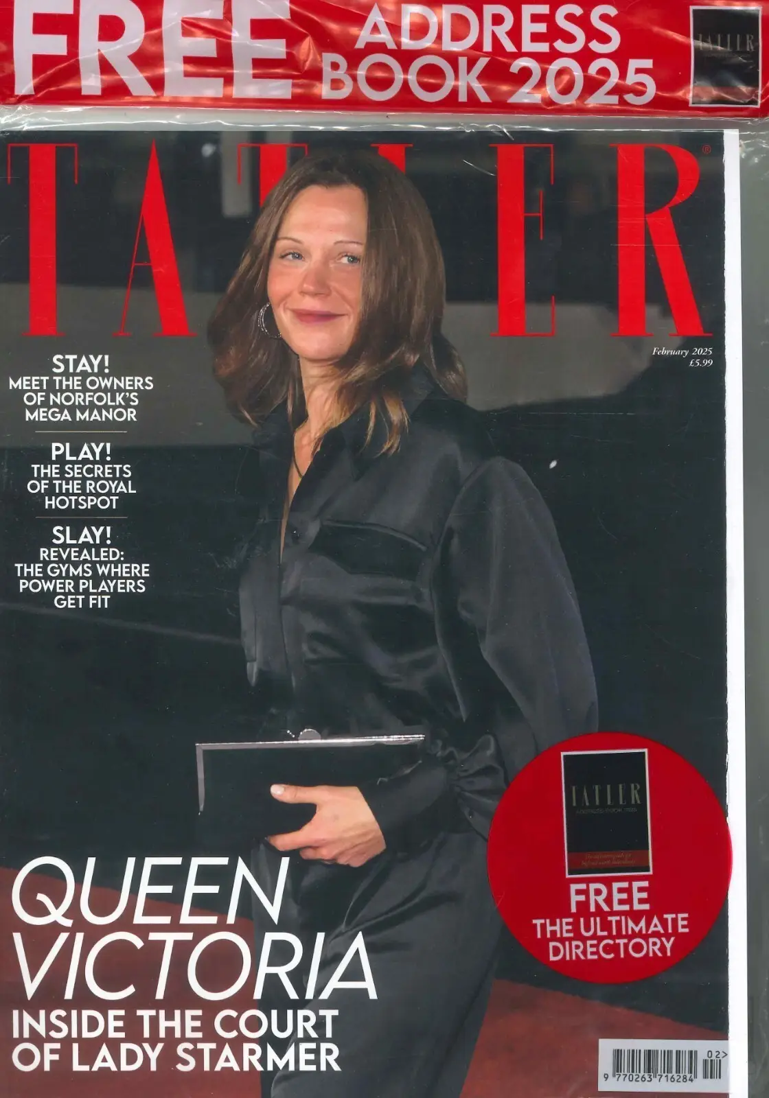 TATLER Magazine: Victoria Starmer British PM's Wife, Free Address Book, Feb 2025