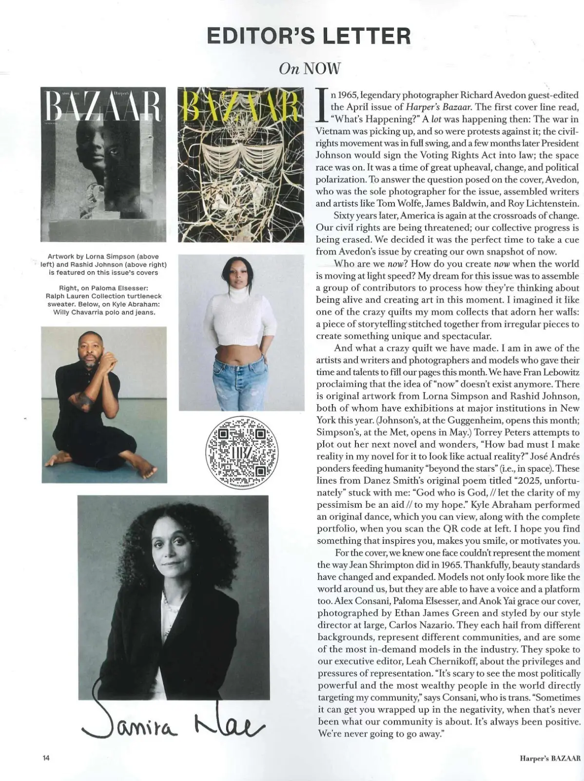 Harper's Bazaar USA Magazine: Jessie Reyez, Alex Consani, Anok Yai, April 2025 - image 3 | Free standard UK delivery included | Discount Quality Products