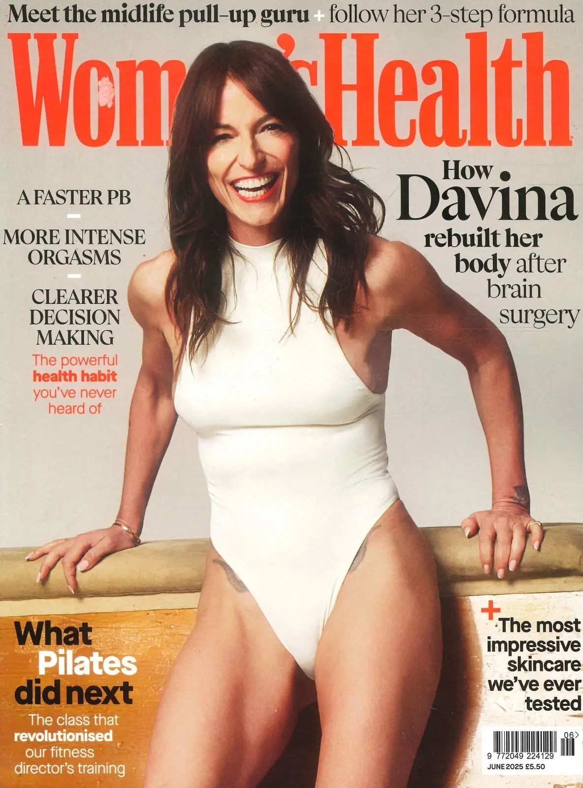 Women's Health Magazine Davina McCall, Fleur East, Athletics, Fitness, June 2025