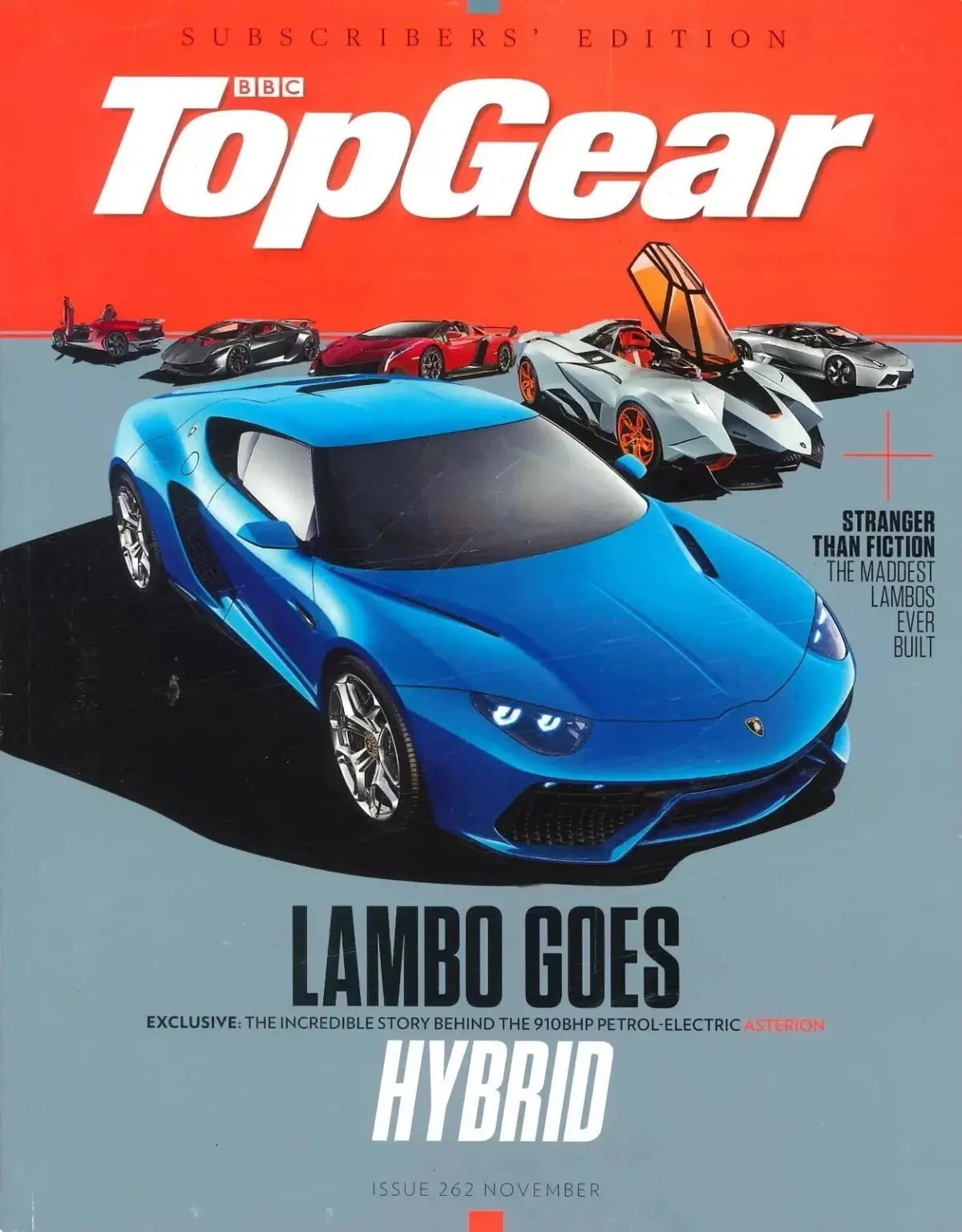 BBC Top Gear Magazine: Issue #262, Lambo, BMW i8, Porsche 911, Jaguar, Nov 2014