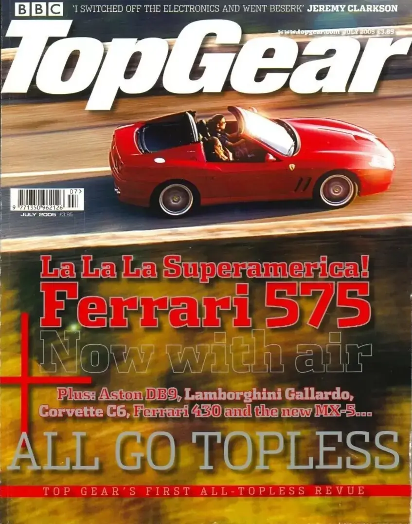 BBC Top Gear Magazine Issue #142, Ferrari 575 &amp; 430, Aston Martin DB9, July 2005