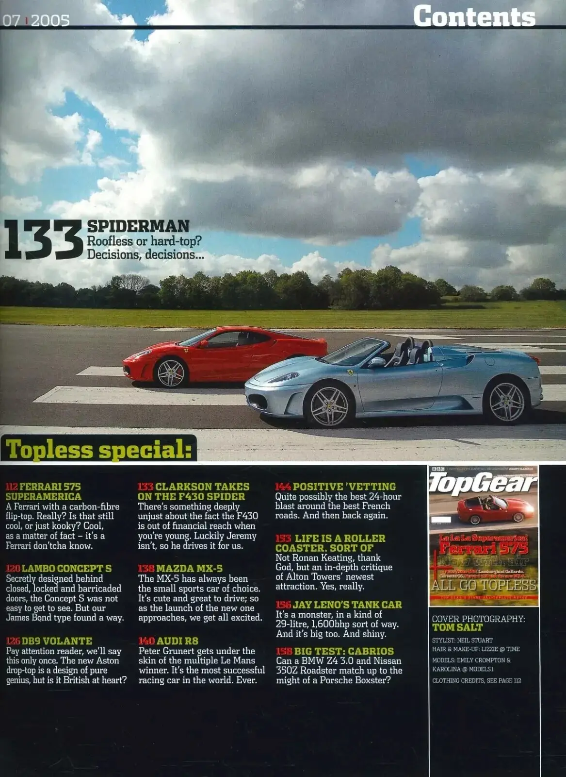 BBC Top Gear Magazine Issue #142, Ferrari 575 & 430, Aston Martin DB9, July 2005 - image 2 | Free standard UK delivery included | Discount Quality Products