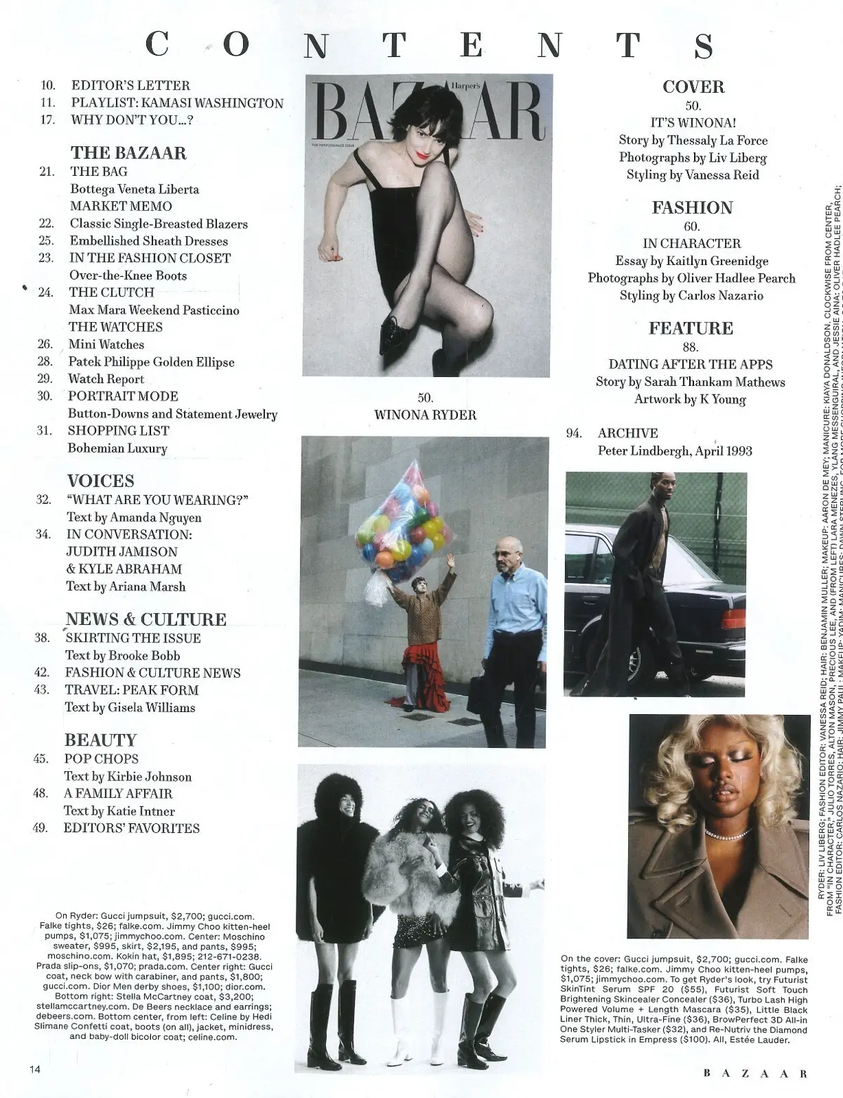 Harper's Bazaar USA Magazine: Winona Ryder, Beetlejuice, Fall Fashion, Aug 2024 - image 2 | Free standard UK delivery included | Discount Quality Products