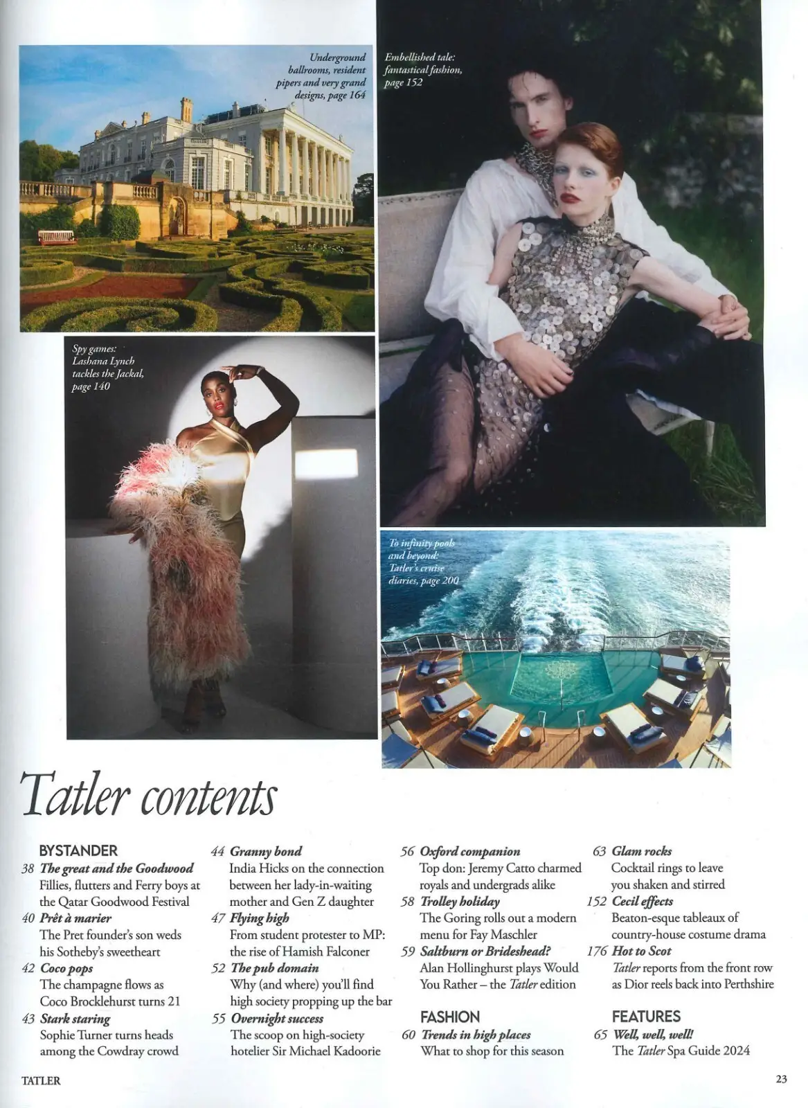 TATLER Magazine: Lashana Lynch, Sophie Turner, Rothschild, Spa Guide, Nov 2024 - image 2 | Free standard UK delivery included | Discount Quality Products