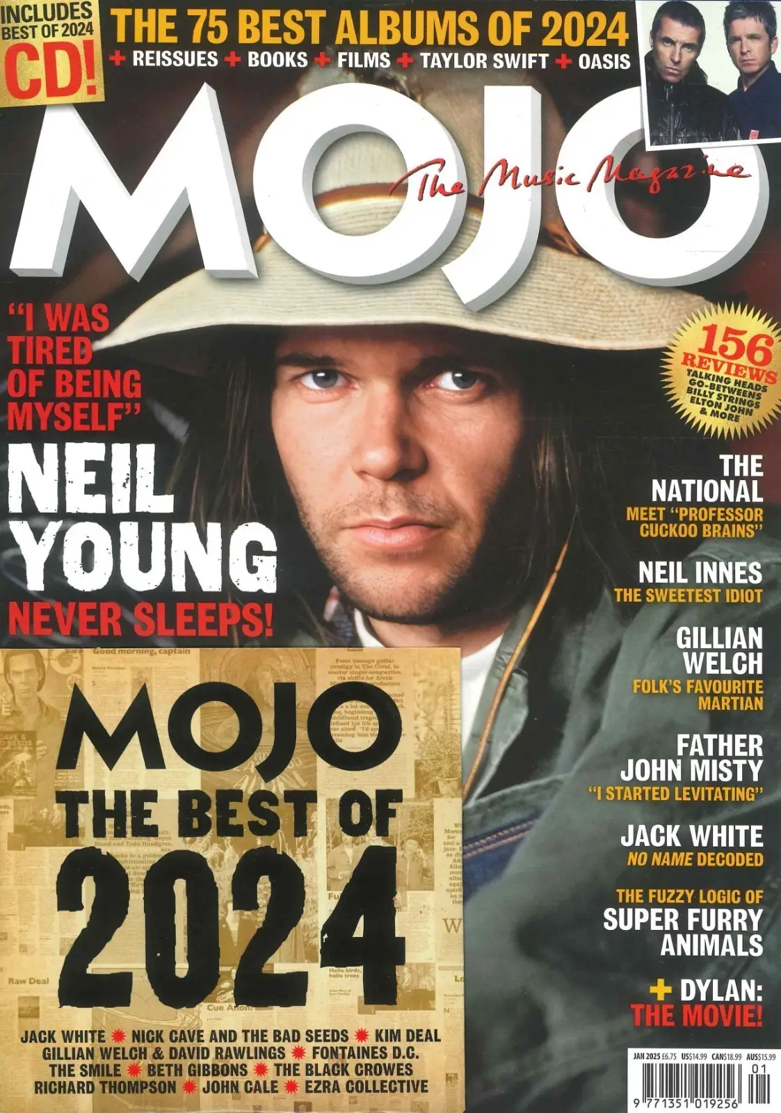 Mojo Magazine Free Best of 2024 CD, Neil Young, Bob Dylan, Paul Weller, Jan 2025