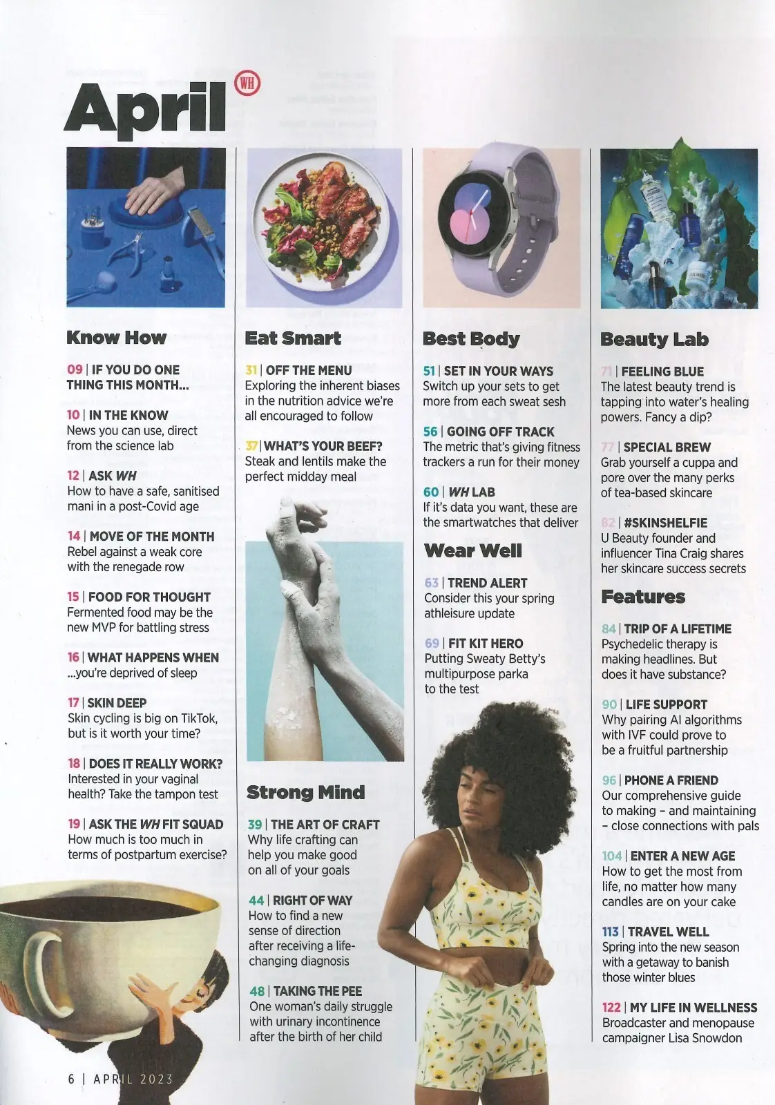 Women's Health Magazine, Ekin-Su, Lisa Snowdon, Tina Craig, Fitness, April 2023 - image 2 | Free standard UK delivery included | Discount Quality Products