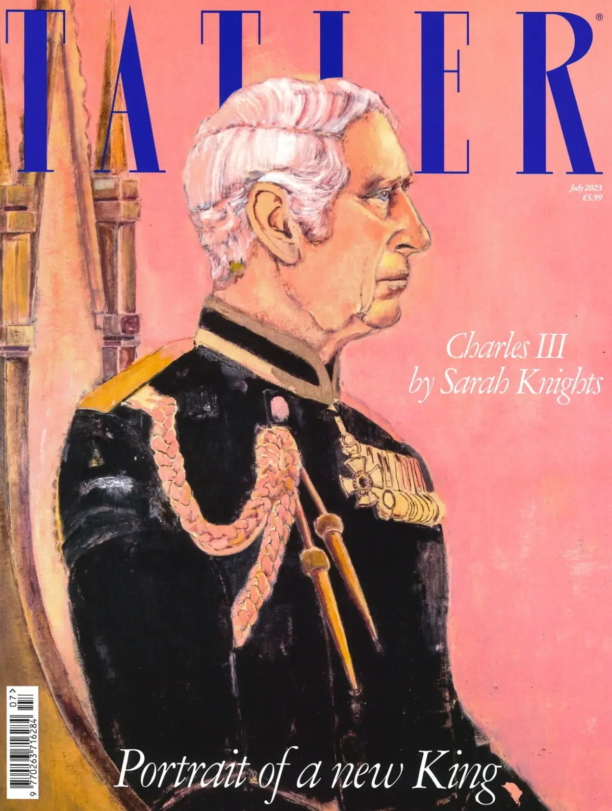 TATLER Magazine King Charles Portrait, Kate Middleton, Prince William, July 2023
