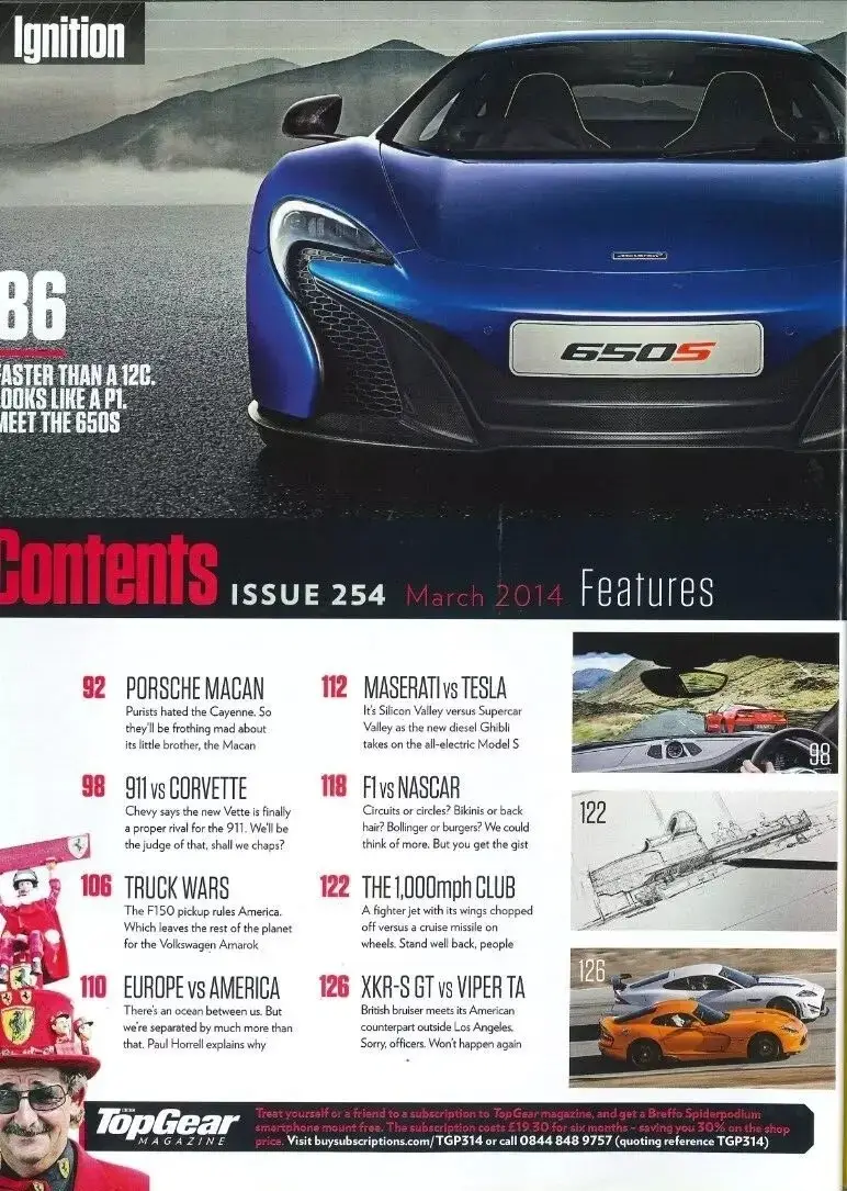 BBC Top Gear Magazine #254, McLaren, Porsche, Tesla, March 2014 (Slight Wear) - image 3 | Free standard UK delivery included | Discount Quality Products