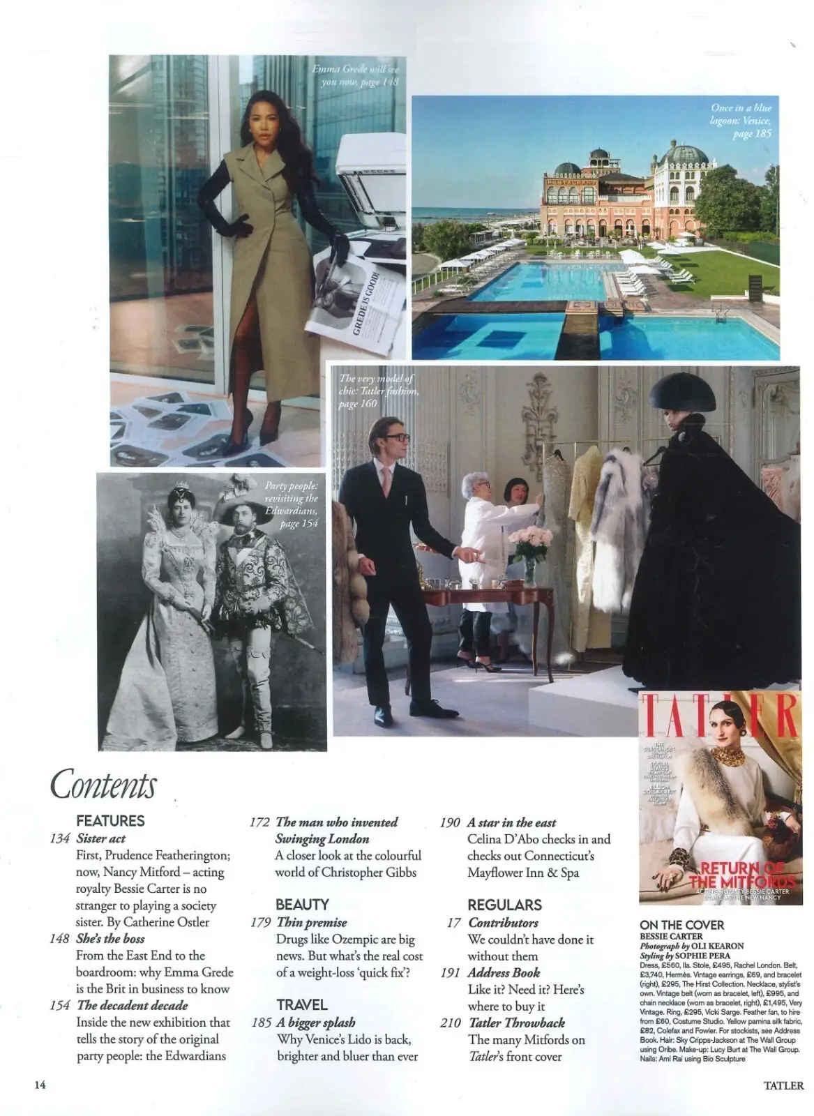 TATLER Magazine: Bessie Carter, Celine Dion, Elizabeth Taylor, Style, May 2025 - image 3 | Free standard UK delivery included | Discount Quality Products