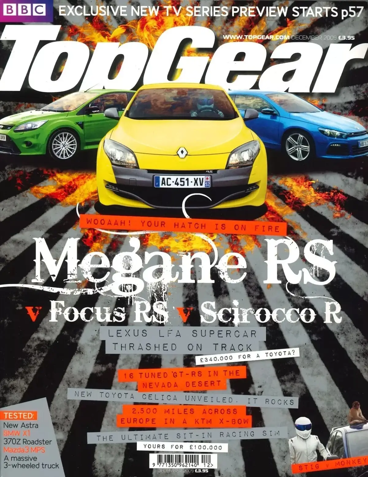 BBC Top Gear Magazine: Issue #198, Megane RS, Lexus LFA, BMW, Mazda, Dec 2009