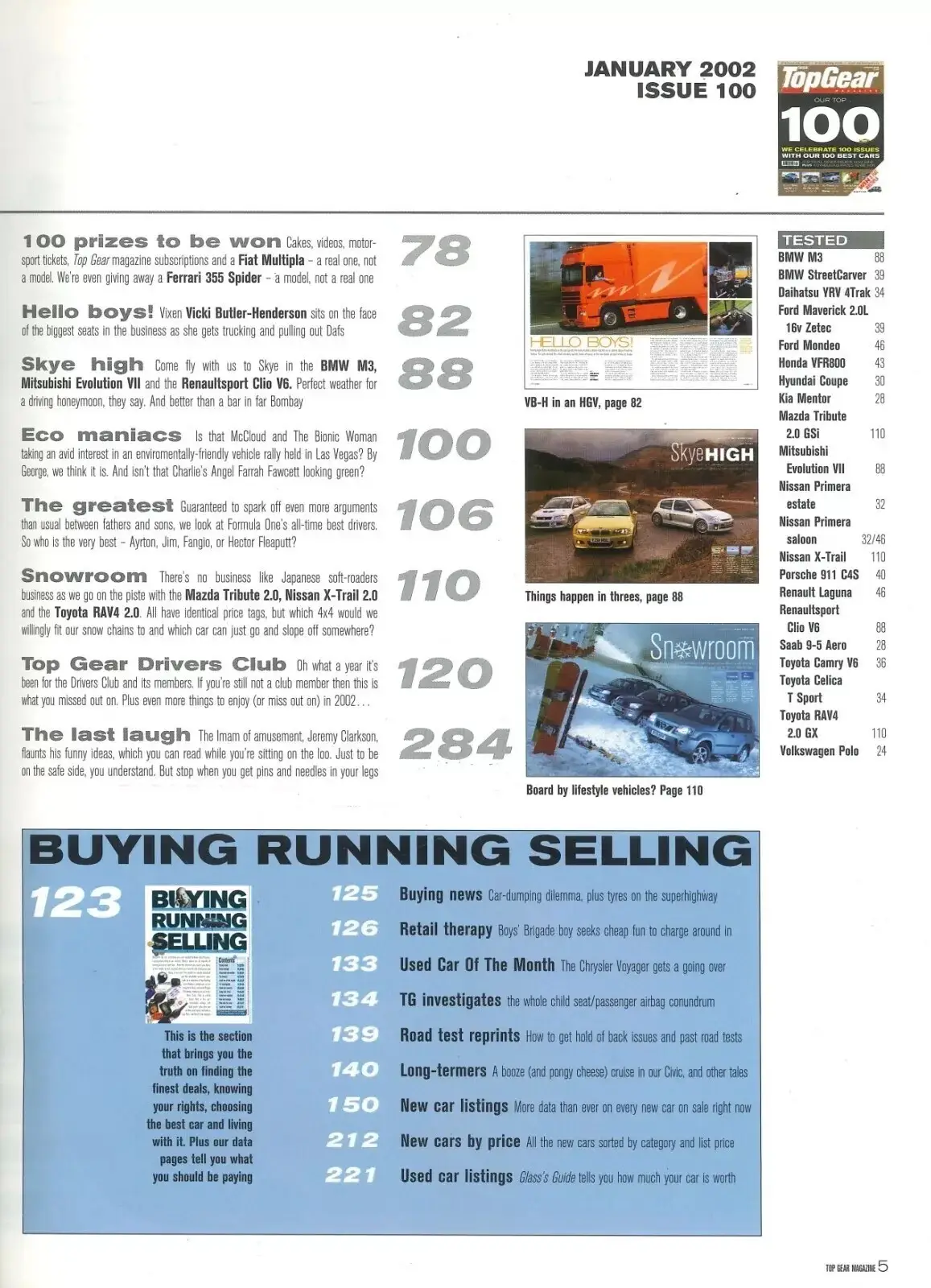 BBC Top Gear Magazine: Issue #100, Best Cars, Volvo XC, Nissan, Ford, Jan 2002 - image 3 | Free standard UK delivery included | Discount Quality Products