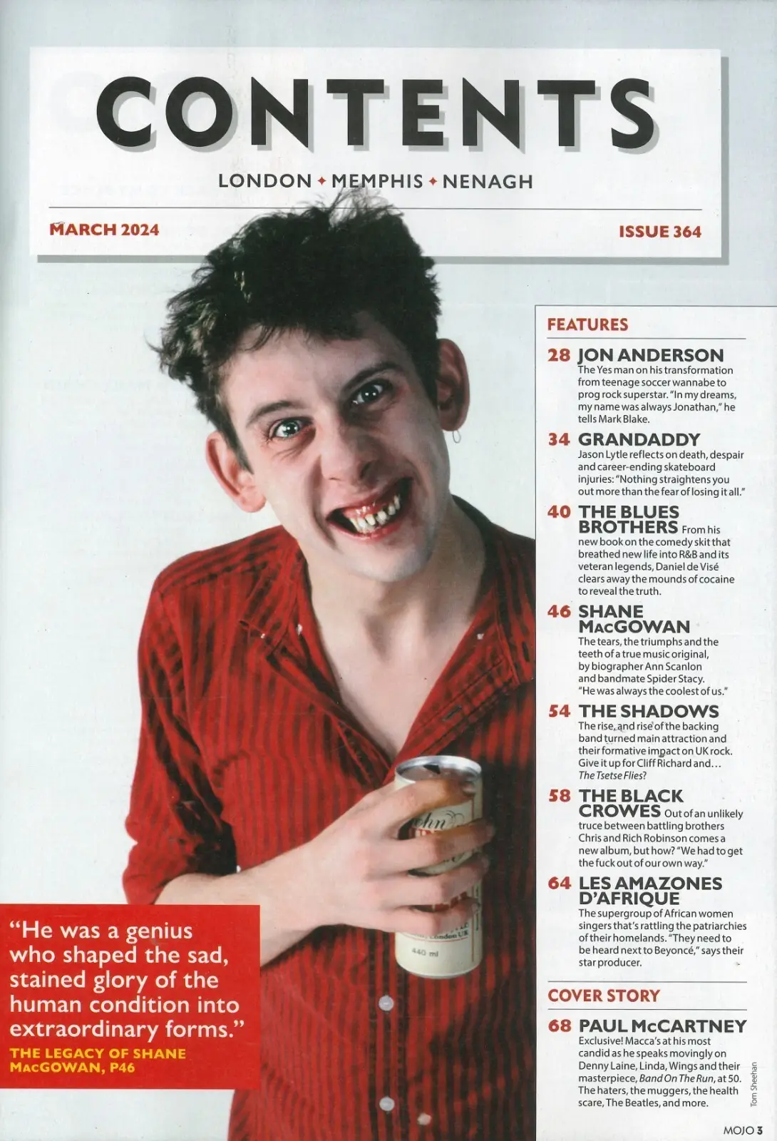 Mojo Magazine Free 15-Track CD Paul McCartney, MacGowan, Black Crowes March 2024 - image 2 | Free standard UK delivery included | Discount Quality Products