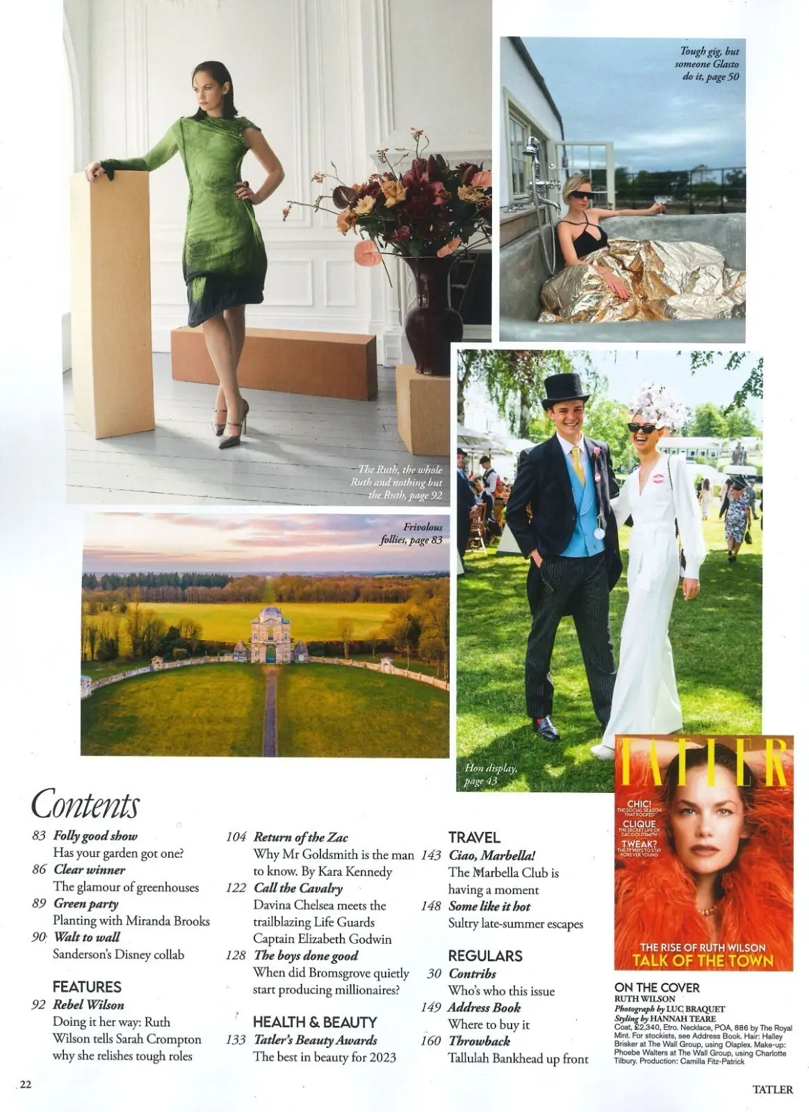 TATLER Magazine Ruth Wilson, Zac Goldsmith, Duchess Decadent, Fashion, Oct 2023 - image 3 | Free standard UK delivery included | Discount Quality Products