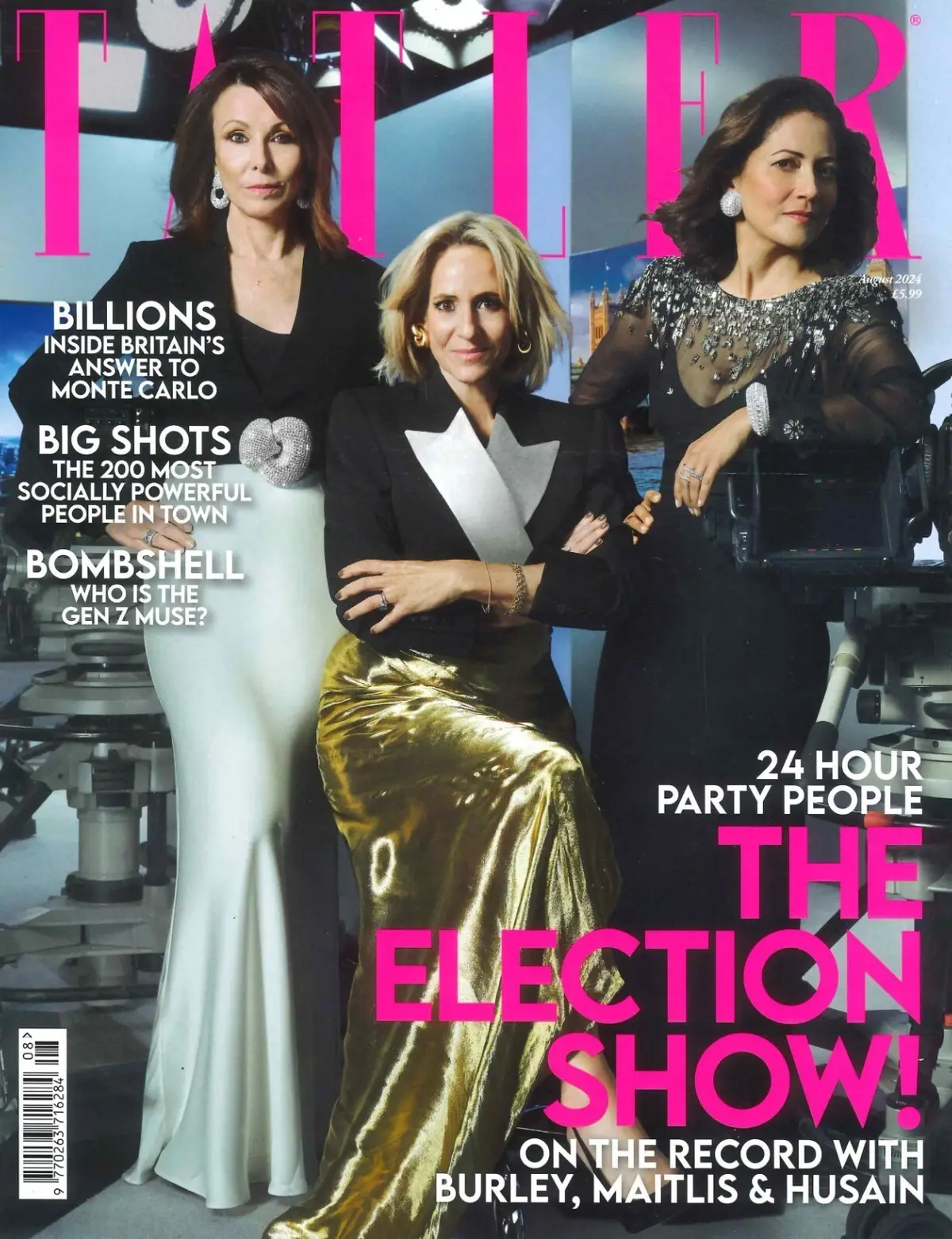 TATLER Magazine: General Election, Emily Maitlis, Kay Burley, Husain, Aug 2024
