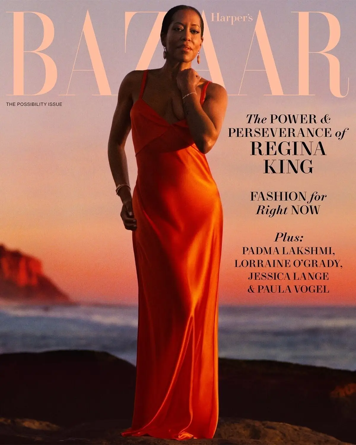 Harper's Bazaar USA Magazine Regina King, Jessica Lange Padma Lakshmi April 2024