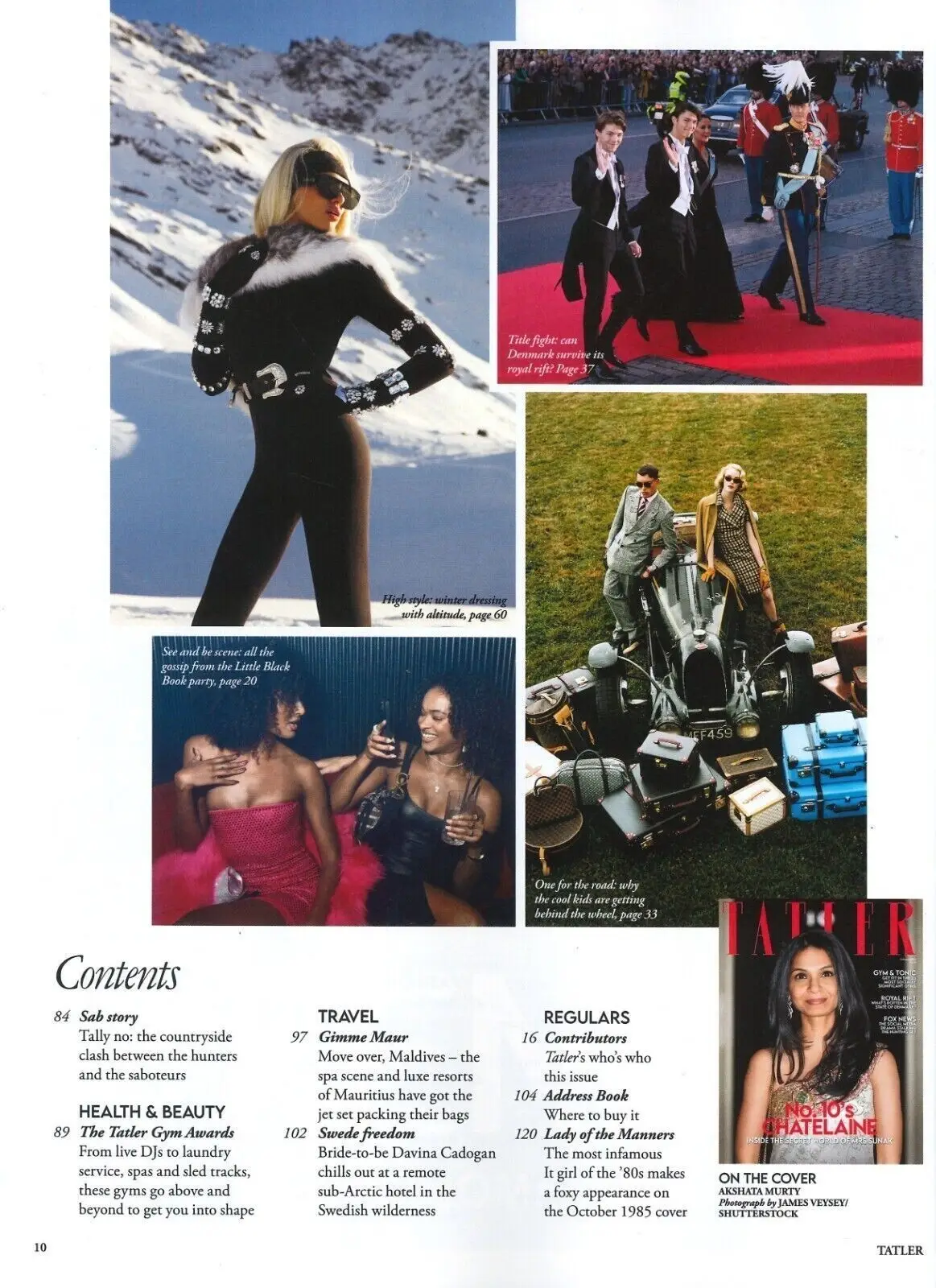 TATLER Magazine, Prime Minister Sunak's Wife Akshata Murthy, Royal Rift Feb 2023 - image 3 | Free standard UK delivery included | Discount Quality Products