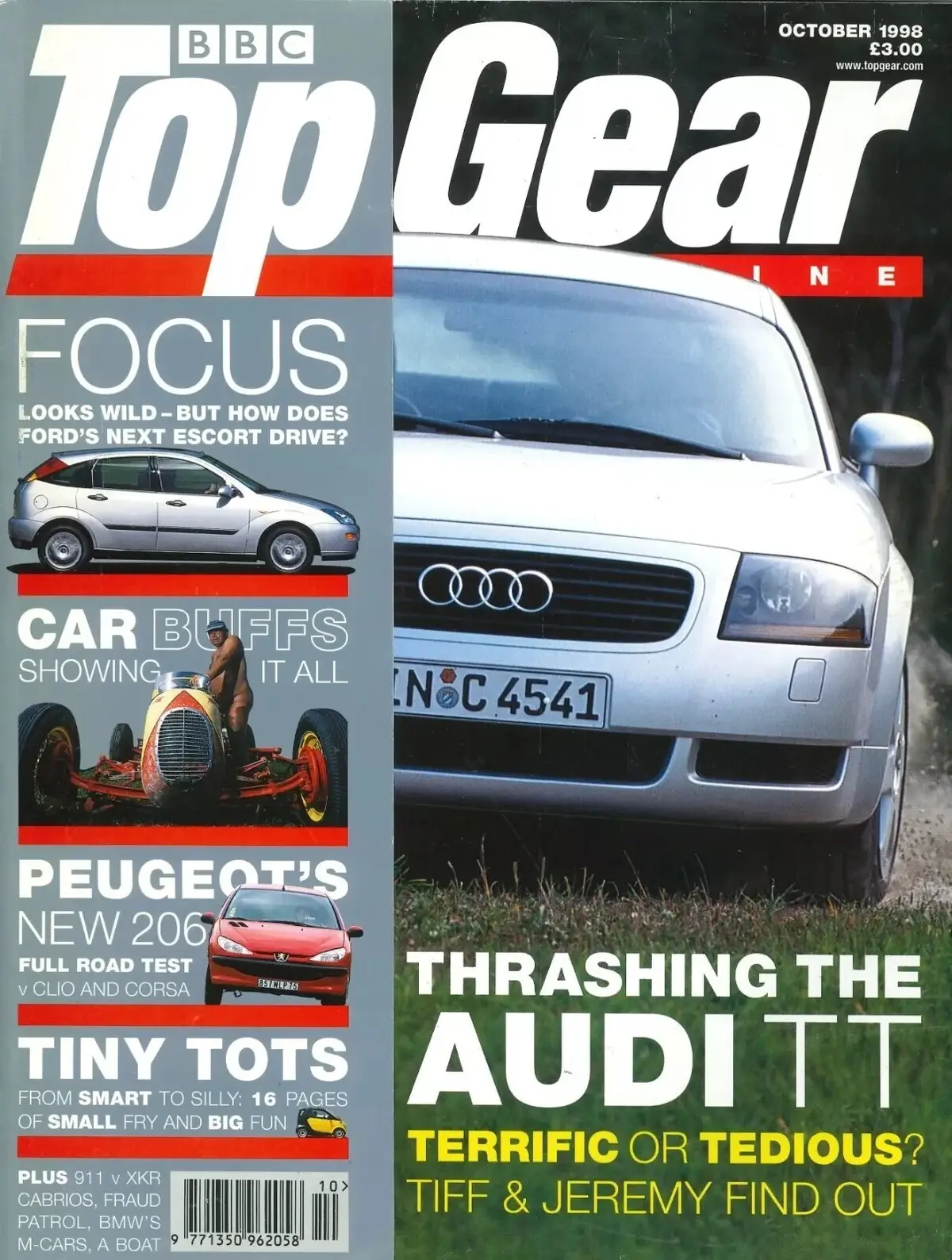 BBC Top Gear Magazine: Issue #61, Audi TT, Ford Focus, Peugeot, BMW, Oct 1998