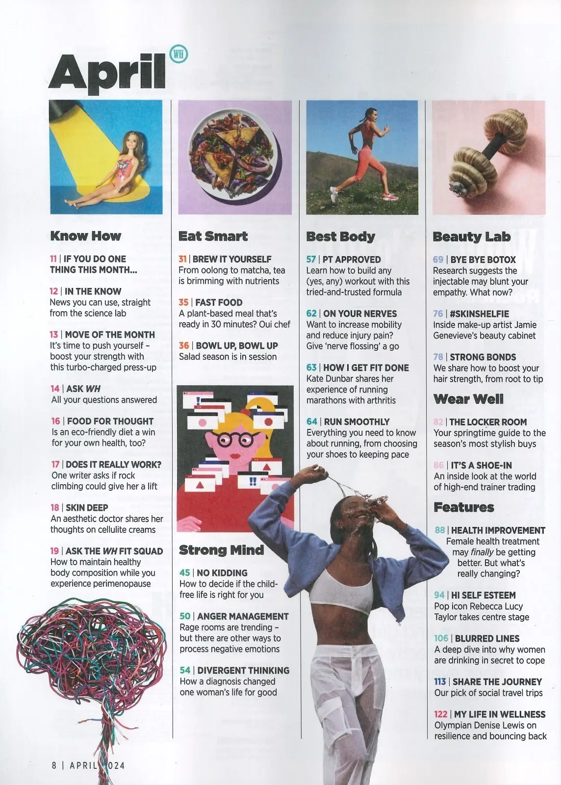 Women's Health Magazine Rochelle Humes, Rebecca Lucy Taylor, Fitness, April 2024 - image 2 | Free standard UK delivery included | Discount Quality Products