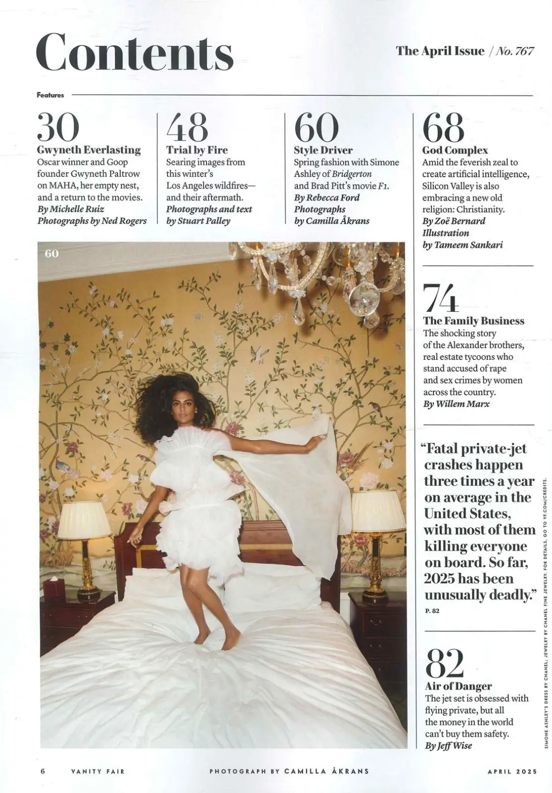 Vanity Fair Magazine: Gwyneth Paltrow, Young Mazino, Simone Ashley, April 2025 - image 3 | Free standard UK delivery included | Discount Quality Products
