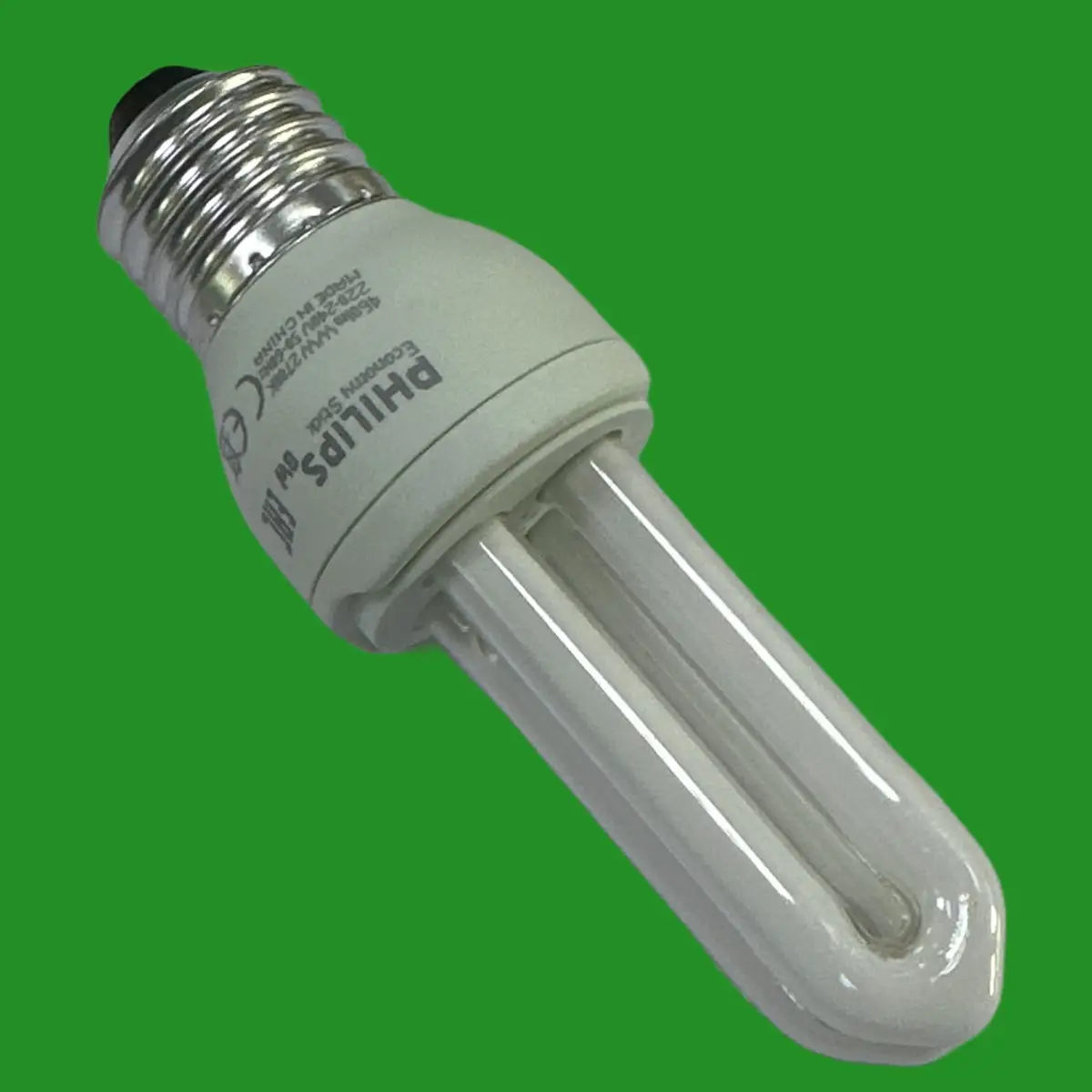 1x 8W (=42W) Philips CFL Stick Light Bulb Low Energy Edison Screw ES E27 Lamp - image 3 | Free standard UK delivery included | Discount Quality Products