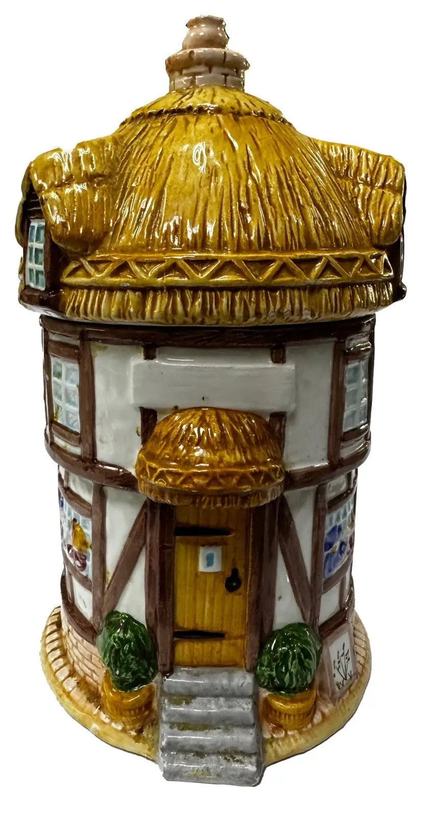 The Leonardo Collection Vintage Cottage Round House, Biscuit, Cookie, Sugar Jar