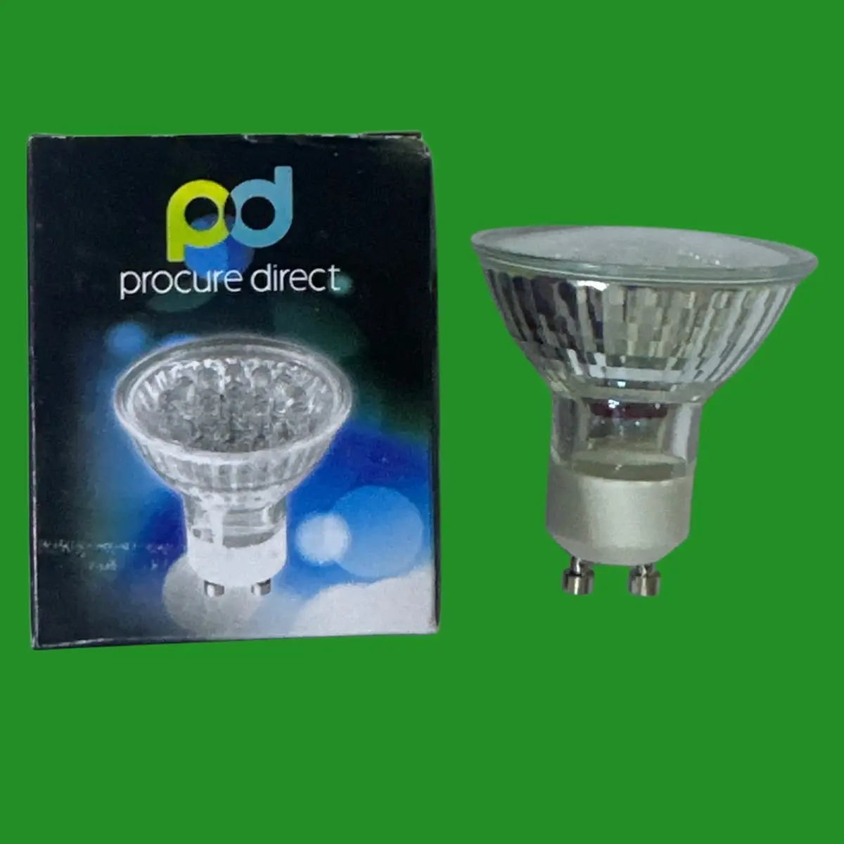 4x 1.2W 21 LED GU10 Reflector Spot Light Bulb 6400K Daylight White 30 Degree
