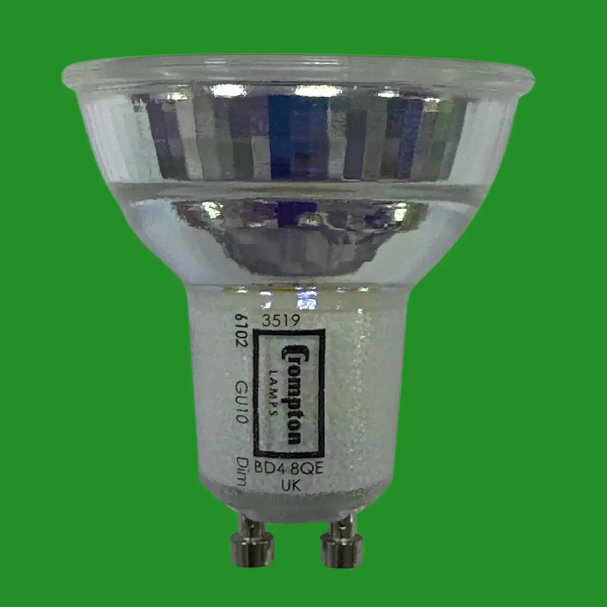2x 5W (=50W) Crompton Dimmable LED Glass GU10 Reflector Spot Light Bulb 2700K - image 3 | Free standard UK delivery included | Discount Quality Products