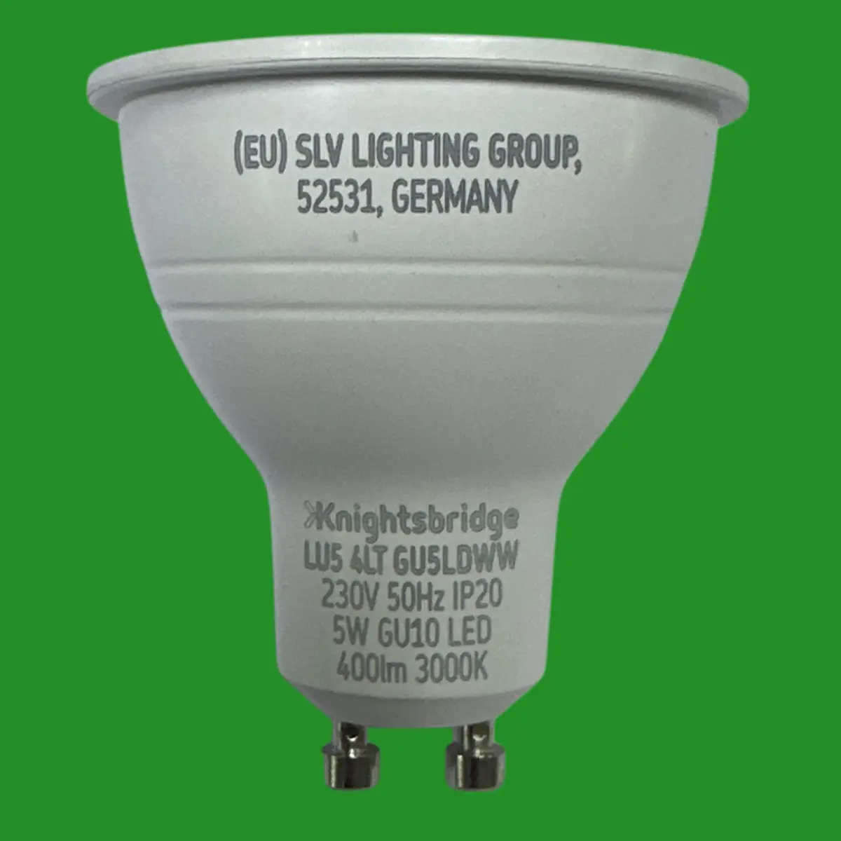 2x 5W (=50W) Knightsbridge Dimmable  LED GU10 Reflector Spot Light Bulbs 3000K - image 3 | Free standard UK delivery included | Discount Quality Products
