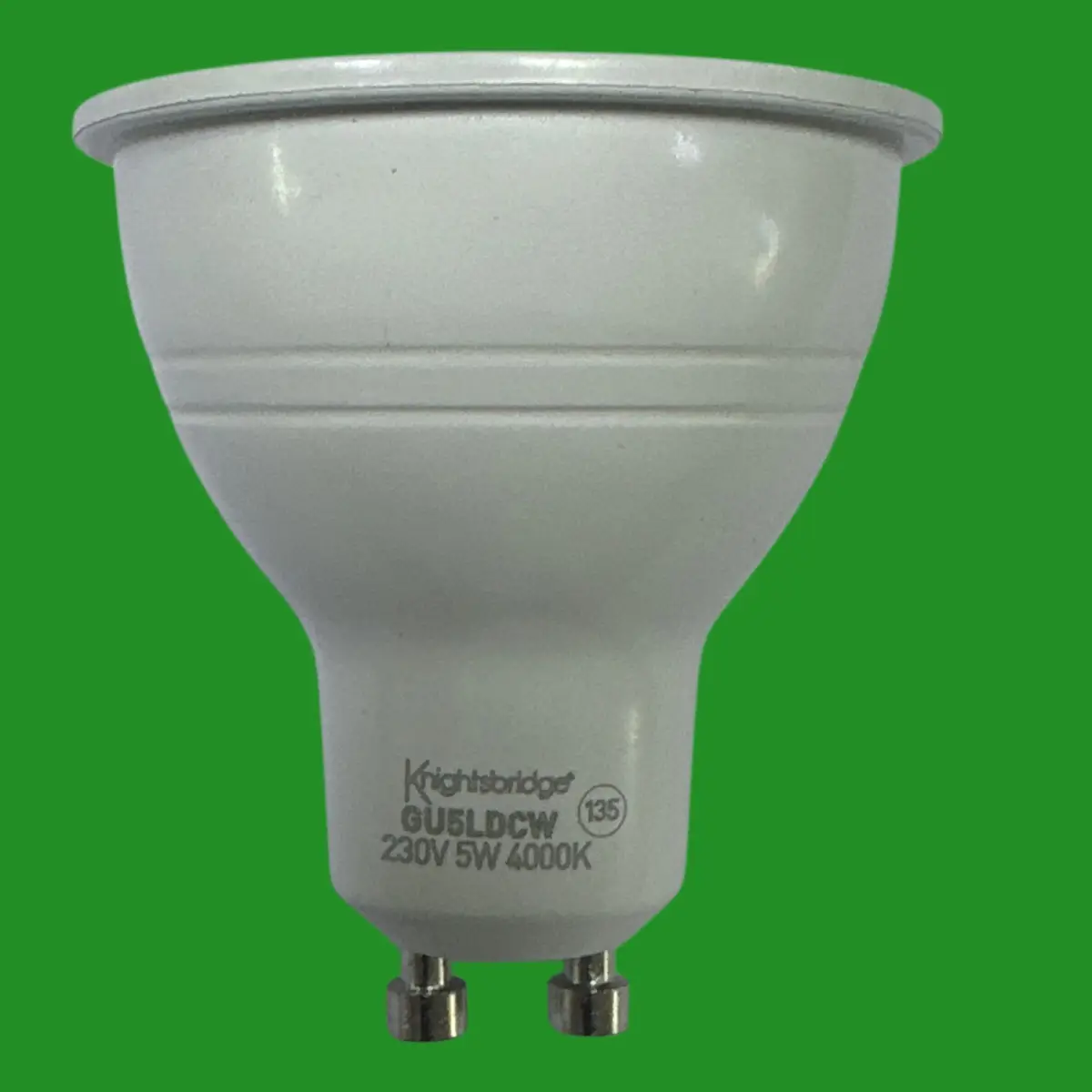 2x 5W (=60W) Knightsbridge Dimmable LED GU10 Reflector Spot Light Bulbs 4000K - image 3 | Free standard UK delivery included | Discount Quality Products