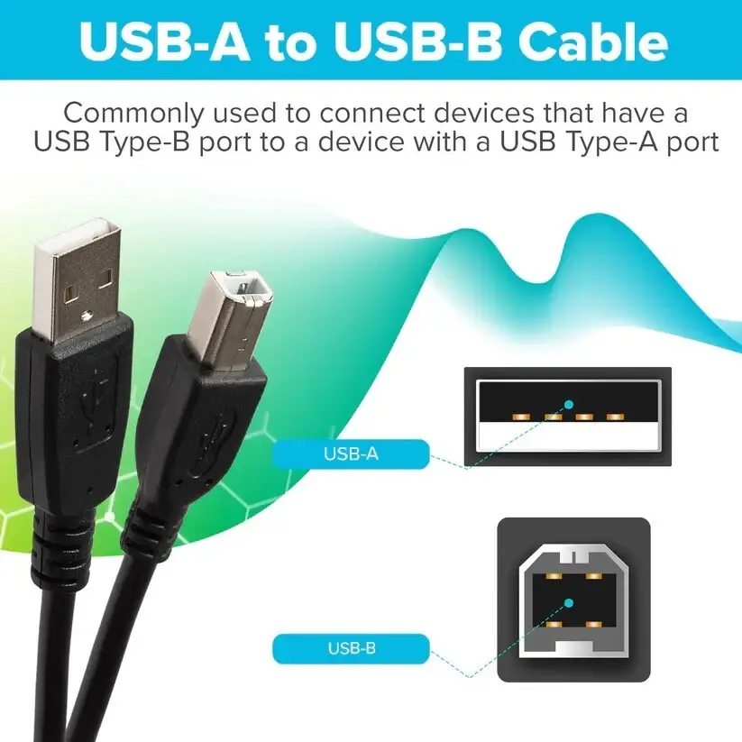 Maplin USB 2.0 A To B 1.5m High Speed 480Mbps Printer Cable Lead, HDD, Scanner - image 3 | Free standard UK delivery included | Discount Quality Products